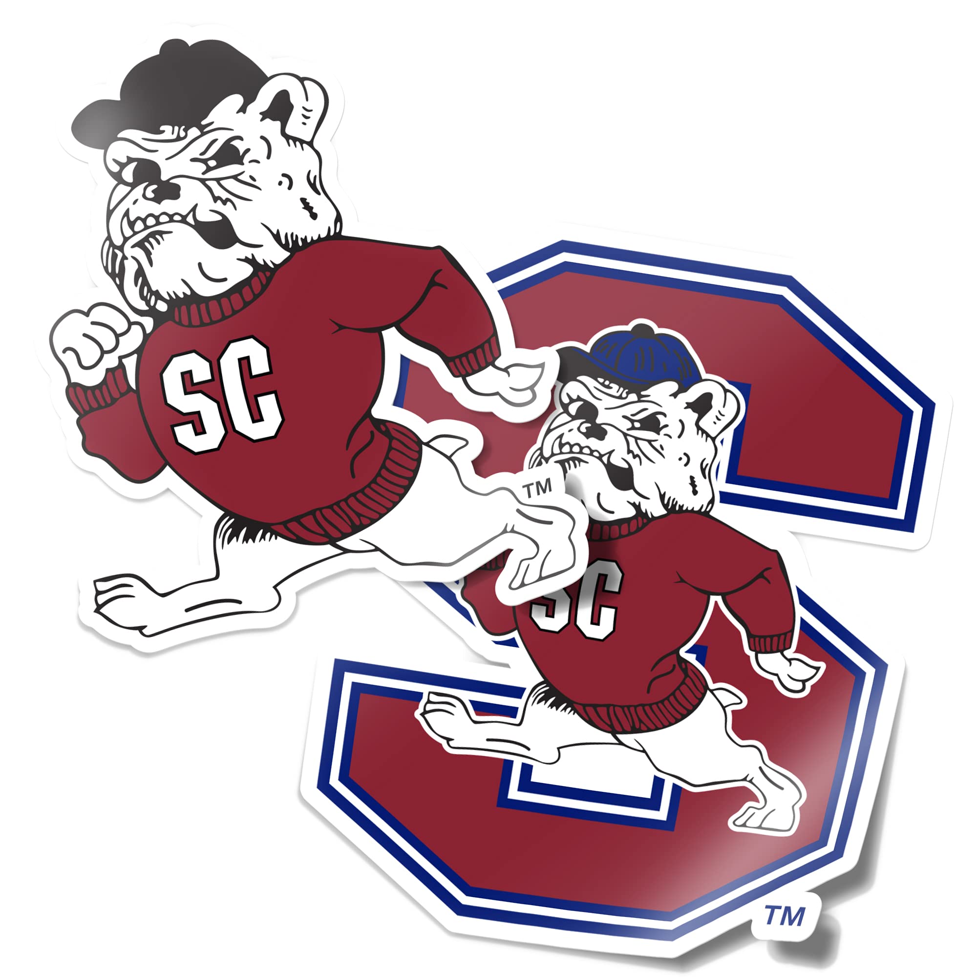 SCSU Bulldogs Vinyl Decal Sticker Set (4 Inch) - Desert Cactus Design for Laptop, Water Bottle, Car & Scrapbook - Perfect for South Carolina State University Fans & College Spirit Accessories