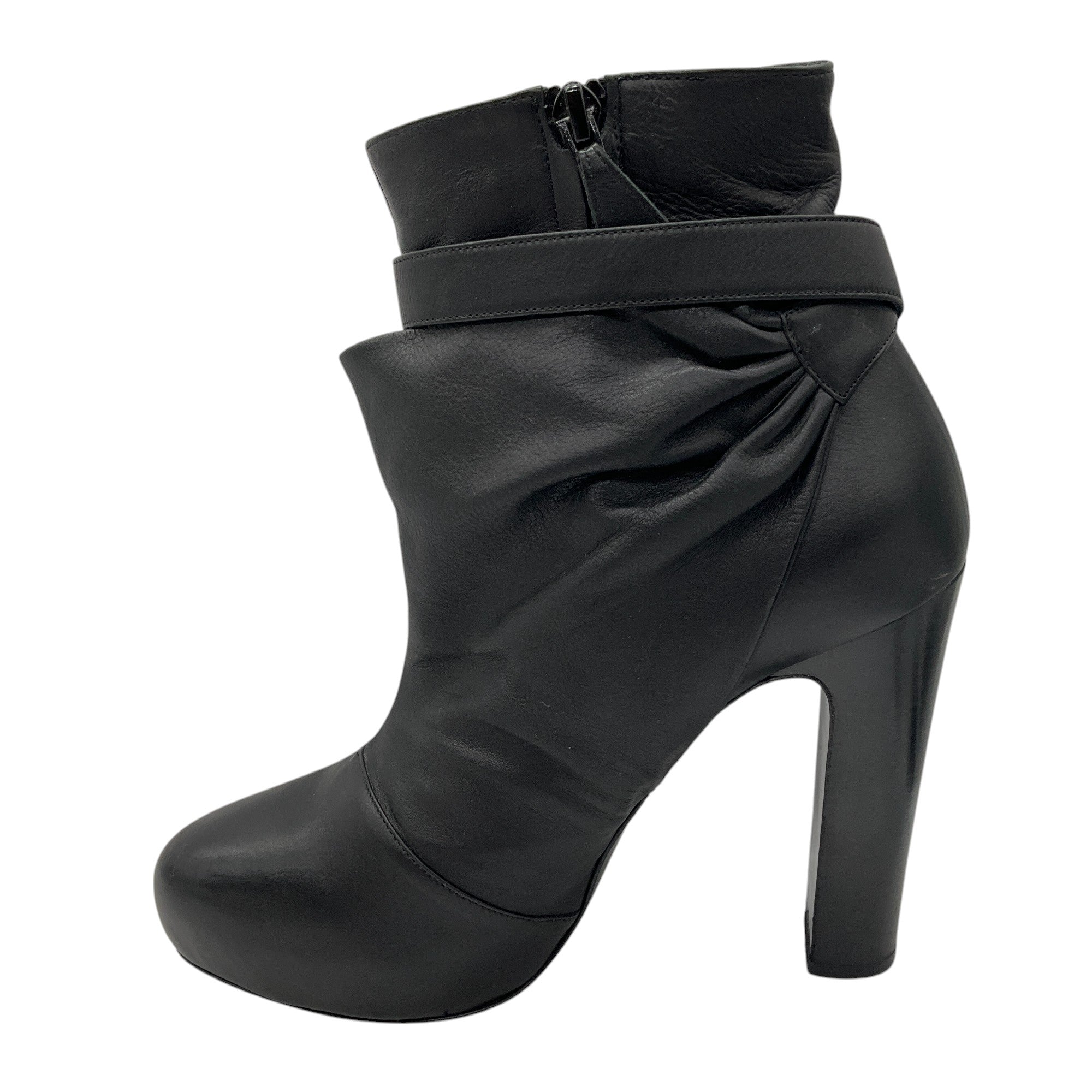 Hermes Black Leather Wrap Ankle Boots for Women - Luxury Designer Shoes for Casual & Evening Wear - Perfect for Date Night & Office Outfits