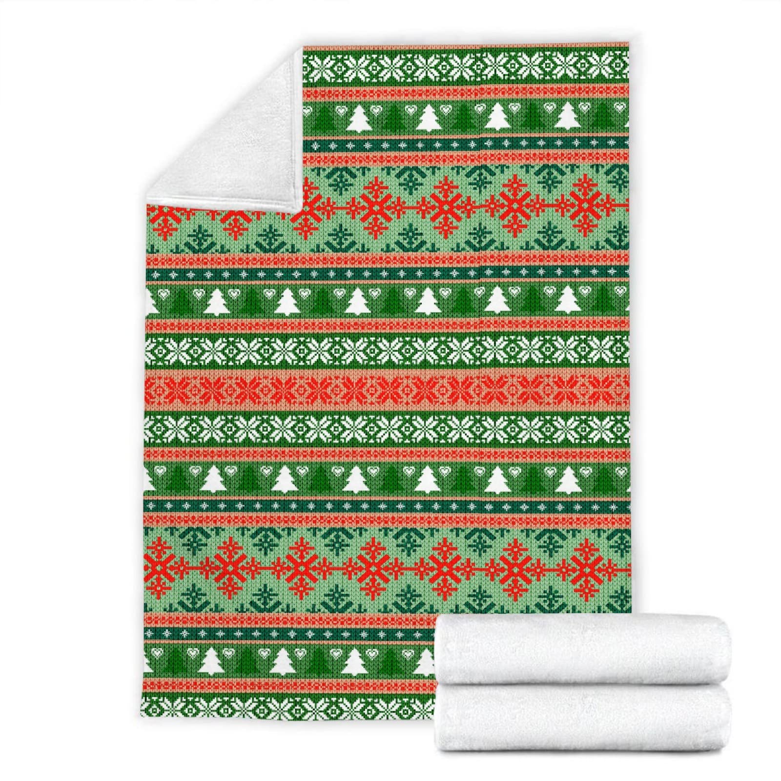 Soft Flannel Christmas Blanket - Lightweight Cozy Throw for Family, Luxury Microfiber Bed Blanket 120