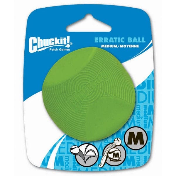 Chuckit! Medium Erratic Ball for Dogs - High Bouncing, Durable Fetch Toy for Active Play Outdoors - Perfect for Beach, Park & Backyard Fun