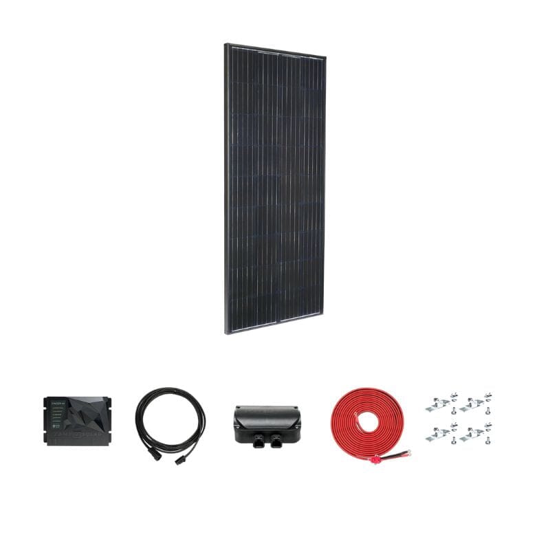 Legacy Black 190 Watt Solar Panel Cinder 40 Deluxe Kit - High Efficiency Solar Power System for Off-Grid Homes, RV Camping & Emergency Backup