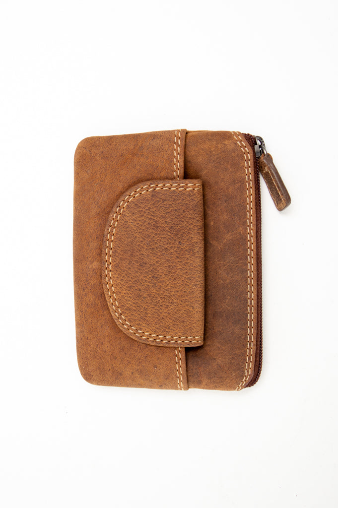 Adrian Klis 247 Natural Small Leather Wallet for Men - Slim RFID Blocking Minimalist Front Pocket Wallet for Everyday Use & Travel