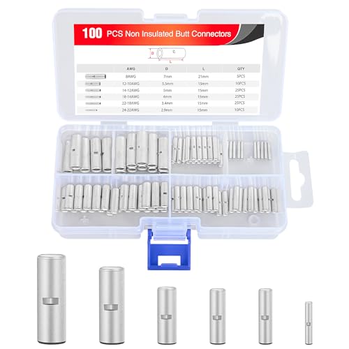 100PCS Butt Connectors