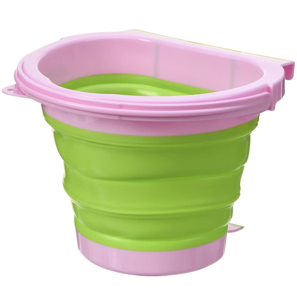YUEYOULII Hanging Folding Trash Can - 4 Pack Wall Mounted Kitchen & Bathroom Garbage Bin for Cabinet, Car, Corner Storage - Space Saving & Creative Design (Color: B) - Perfect for Small Spaces, Apartments, RVs & Clutter-Free Homes