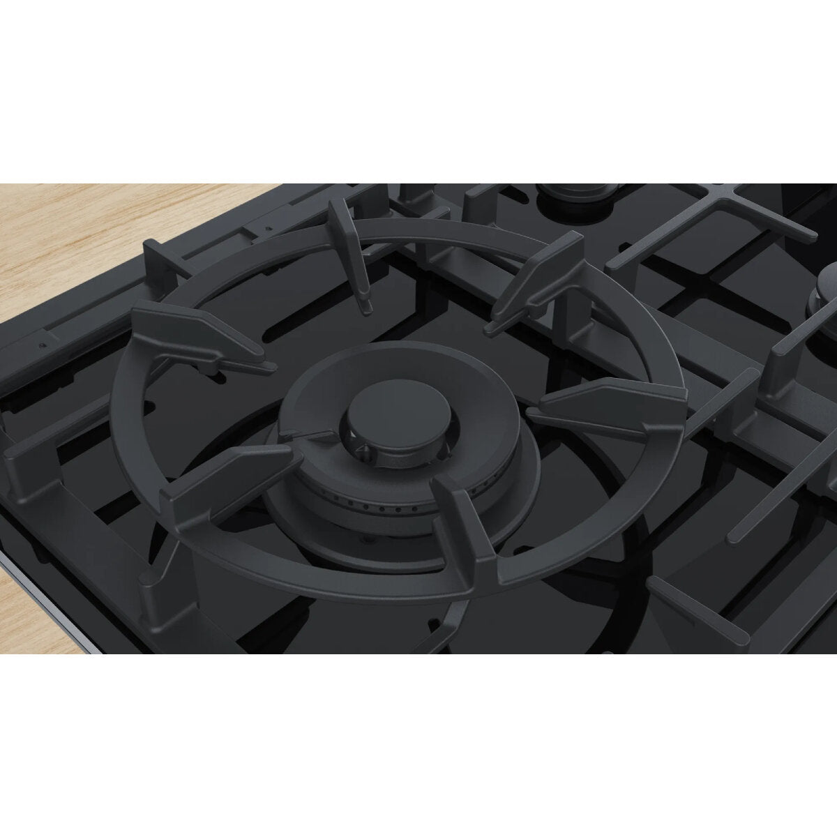 Bosch Series 8 Accentline 90cm Gas Cooktop - Black Ceramic Glass PRS9A6L70A | Professional 5 Burner Gas Stove for Modern Kitchen Cooking, Grilling & Entertaining