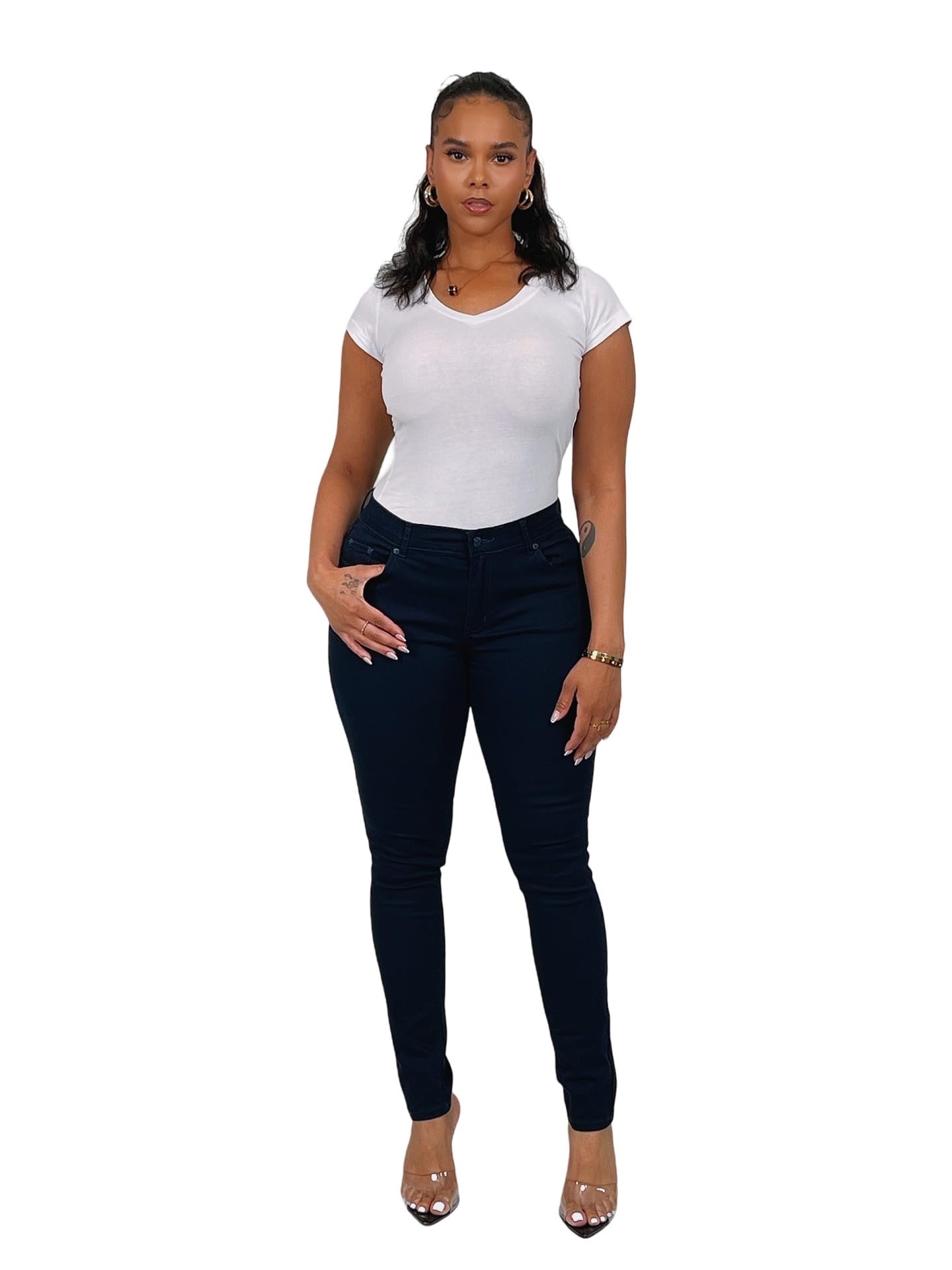 Access Junior Uniform Pants for Women - 5-Pocket Skinny Work Pants with Durable Cotton Spandex Blend - Perfect for School, Office & Professional Workwear