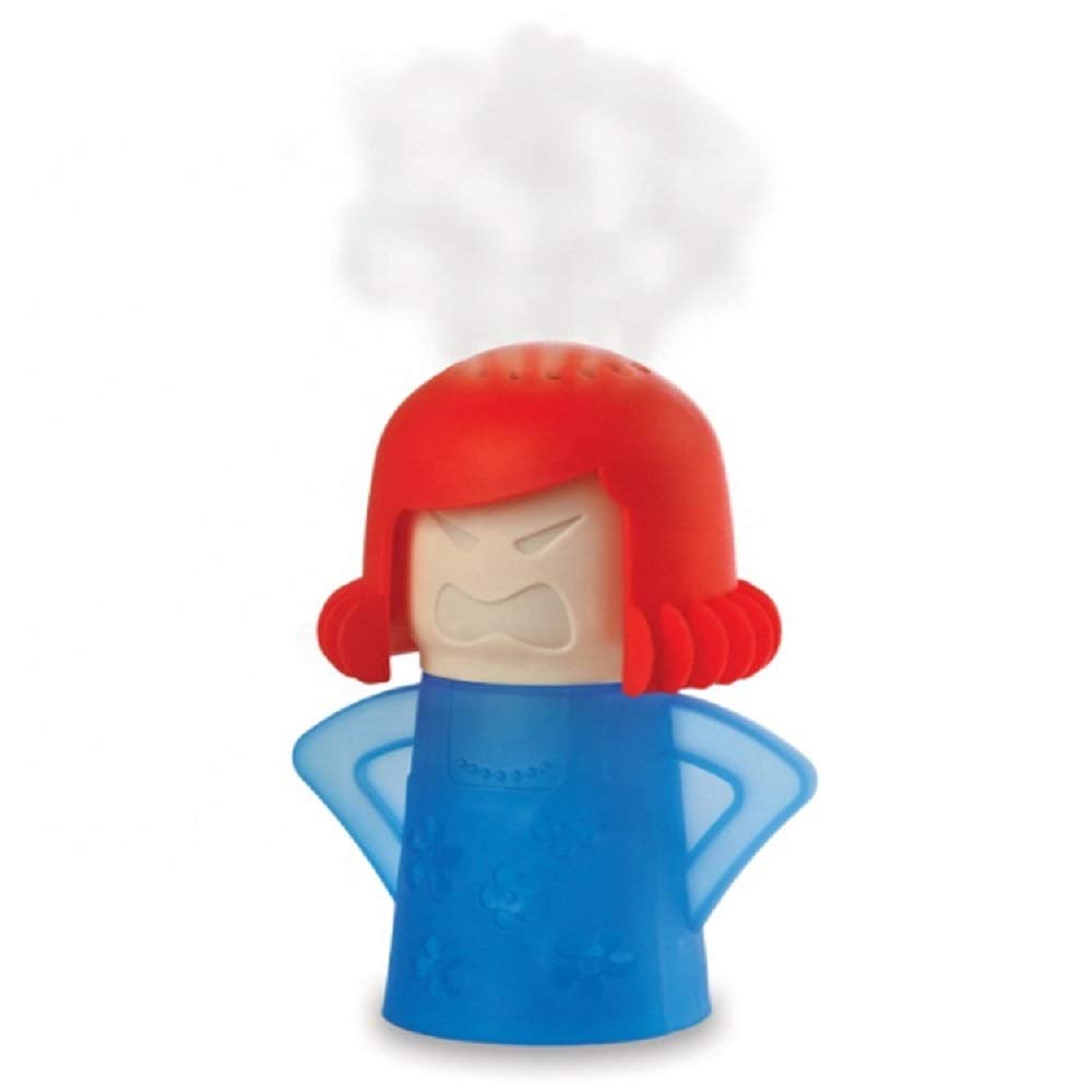 Angry Mama Microwave Cleaner – Chemical-Free, Eco-Friendly Kitchen Gadget with Water & Vinegar Steam Cleaning for Home & Office | Easy-to-Use High Temperature Steamer for Deep Cleaning