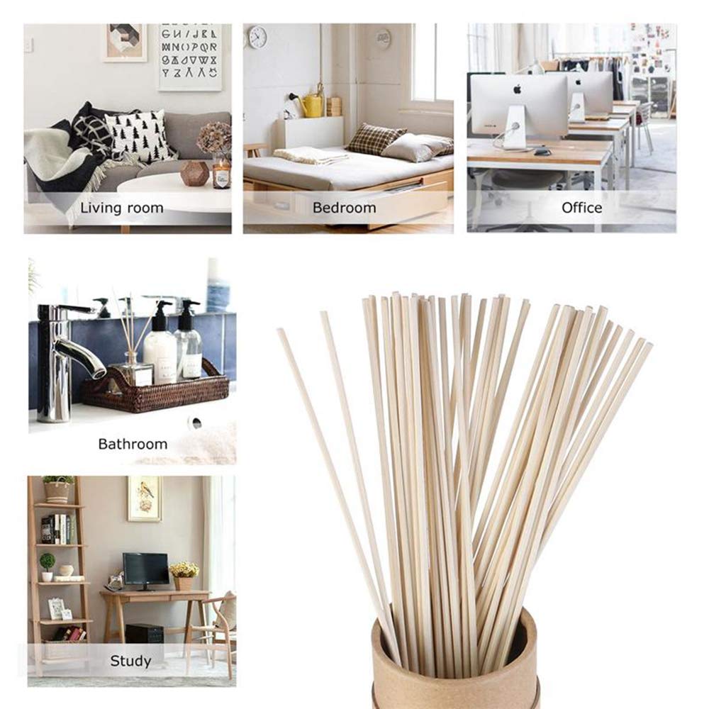 30PCS Natural Rattan Reed Sticks for Essential Oil Diffuser - Aromatherapy Home Decor, Bathroom Air Freshener Accessories - Perfect for Relaxation, Spa & Yoga Rooms