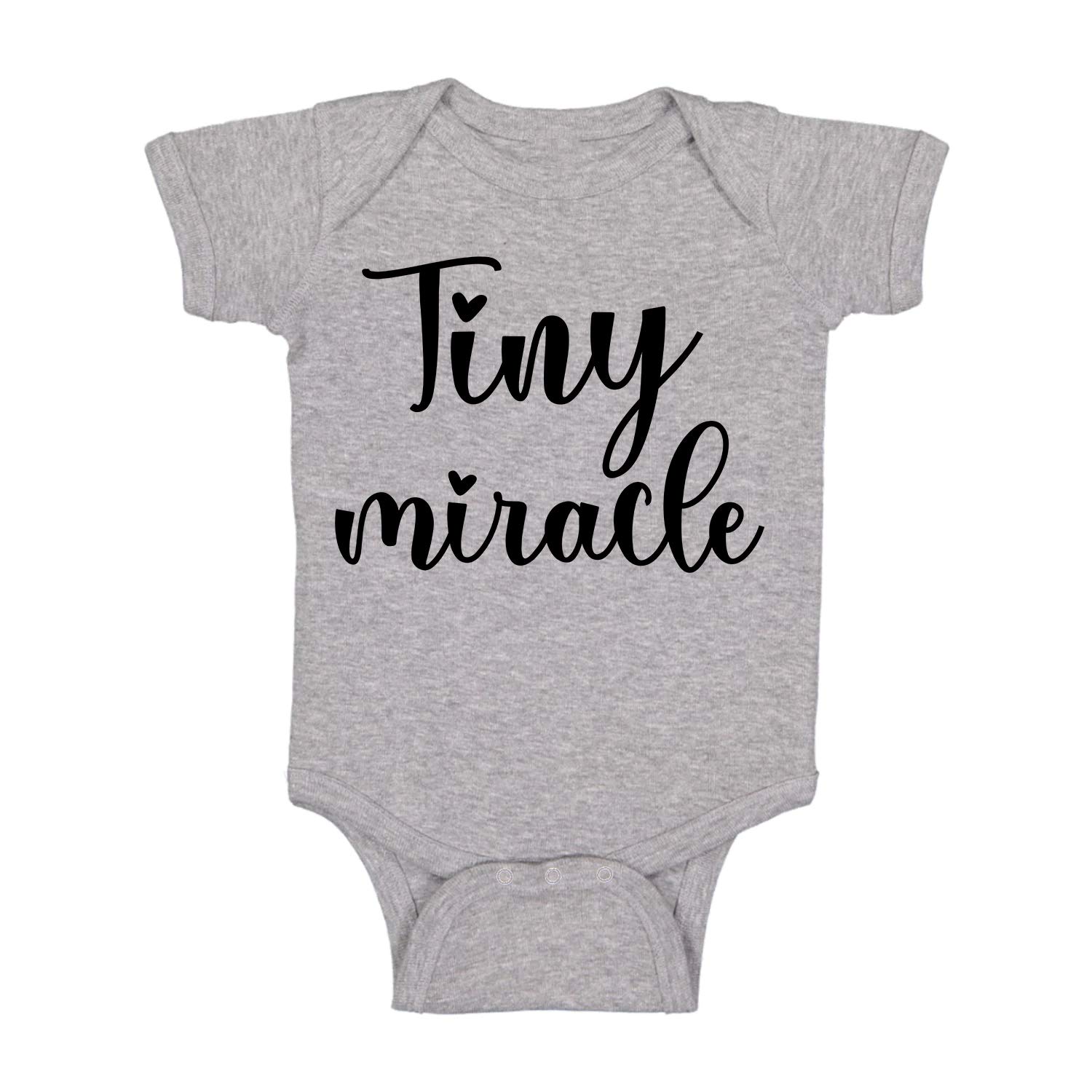 Tiny Miracle Funny Baby Bodysuit - Cute Newborn Clothes for Girls & Boys - Perfect for Photos, Playtime & Everyday Outfits