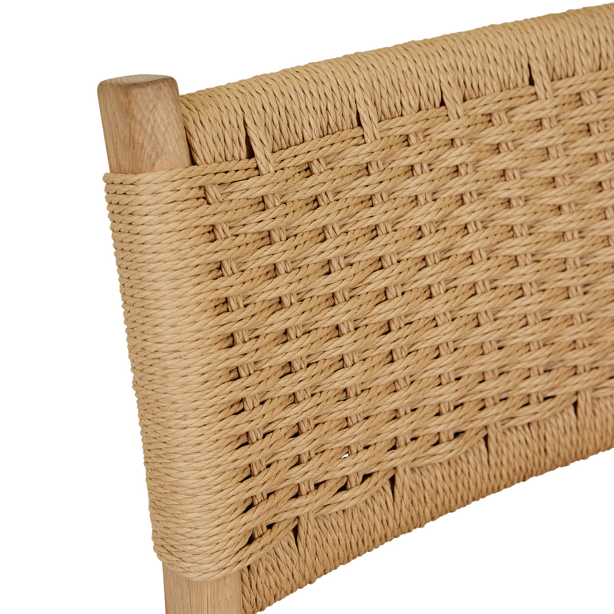 Anton Paper Cord Dining Chair - Natural Woven Seat, Solid Wood Frame, Mid-Century Modern Design - Perfect for Kitchen, Dining Room, and Breakfast Nook