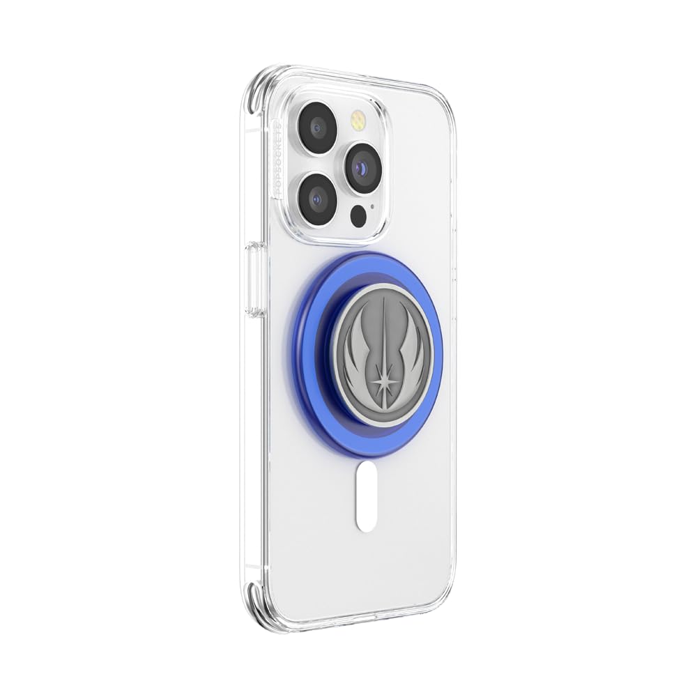 PopSockets MagSafe-Compatible Phone Grip & Holder - Wireless Charging Friendly - Star Wars Jedi Icon Design for iPhone 12/13/14/15 - Perfect for Gaming, Driving & Everyday Use