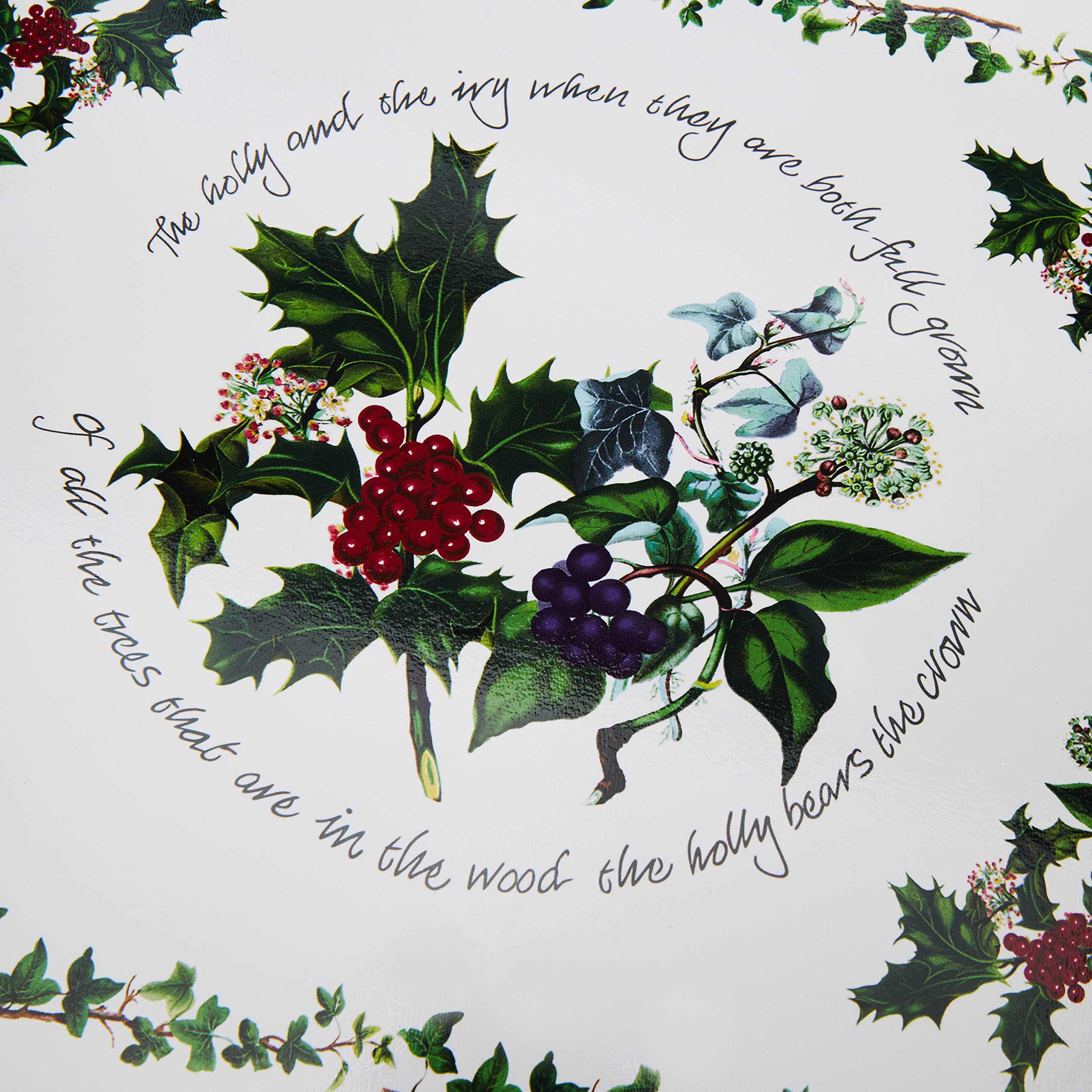 Portmeirion Holly & Ivy Christmas Placemats Set - 6 Small Size (12
