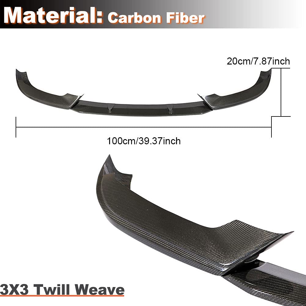 Carbon Fiber Front Bumper Lip Spoiler for Audi A5 S5 2017-2019 | Gloss Black Splitter | S-Line & Sportback Compatible | Enhances Aerodynamics & Style for Street Racing & Car Shows