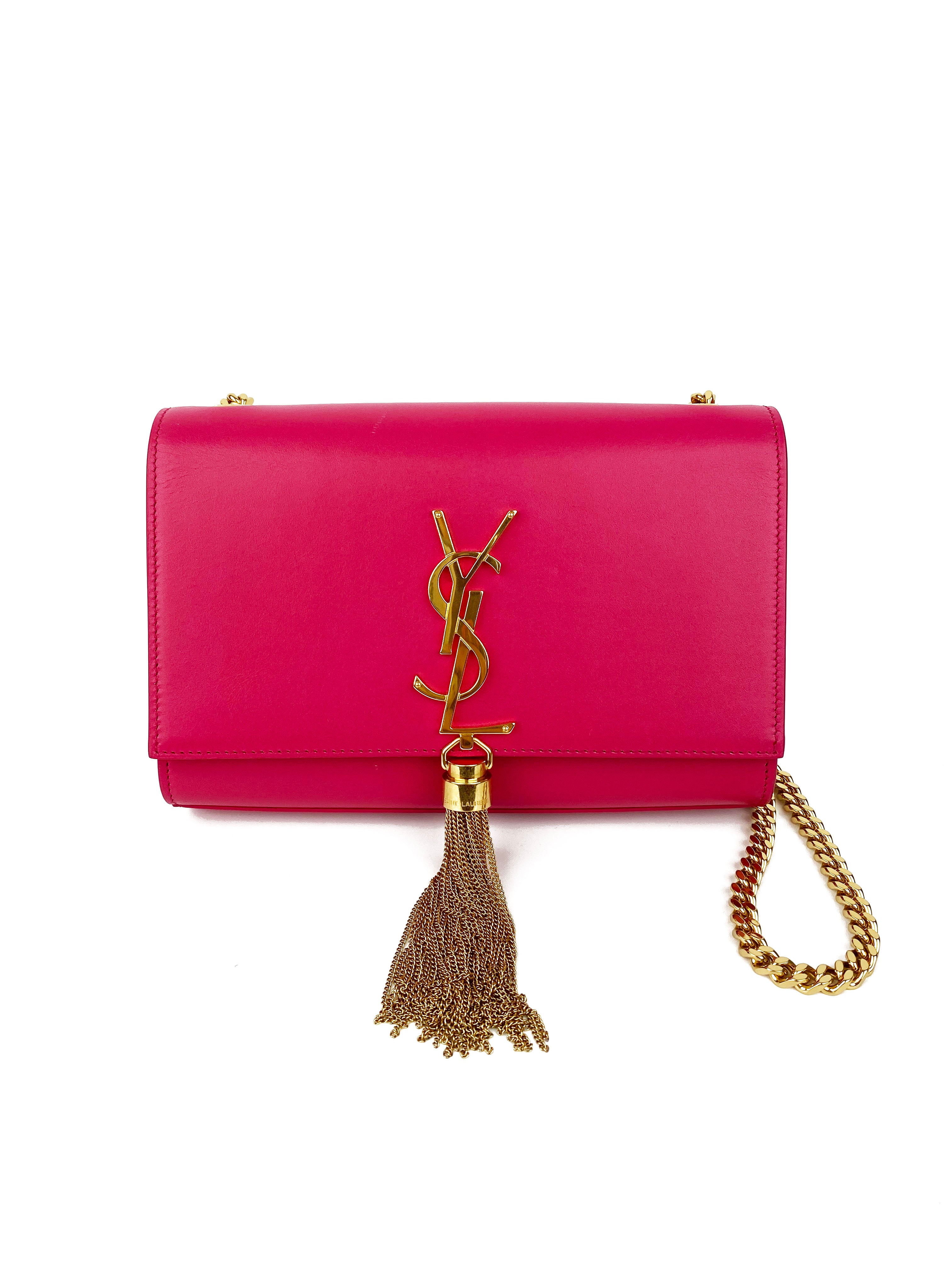 Saint Laurent Small Hot Pink Kate Bag - Luxury Crossbody Purse for Women | Perfect for Evening Parties, Date Nights & Special Occasions