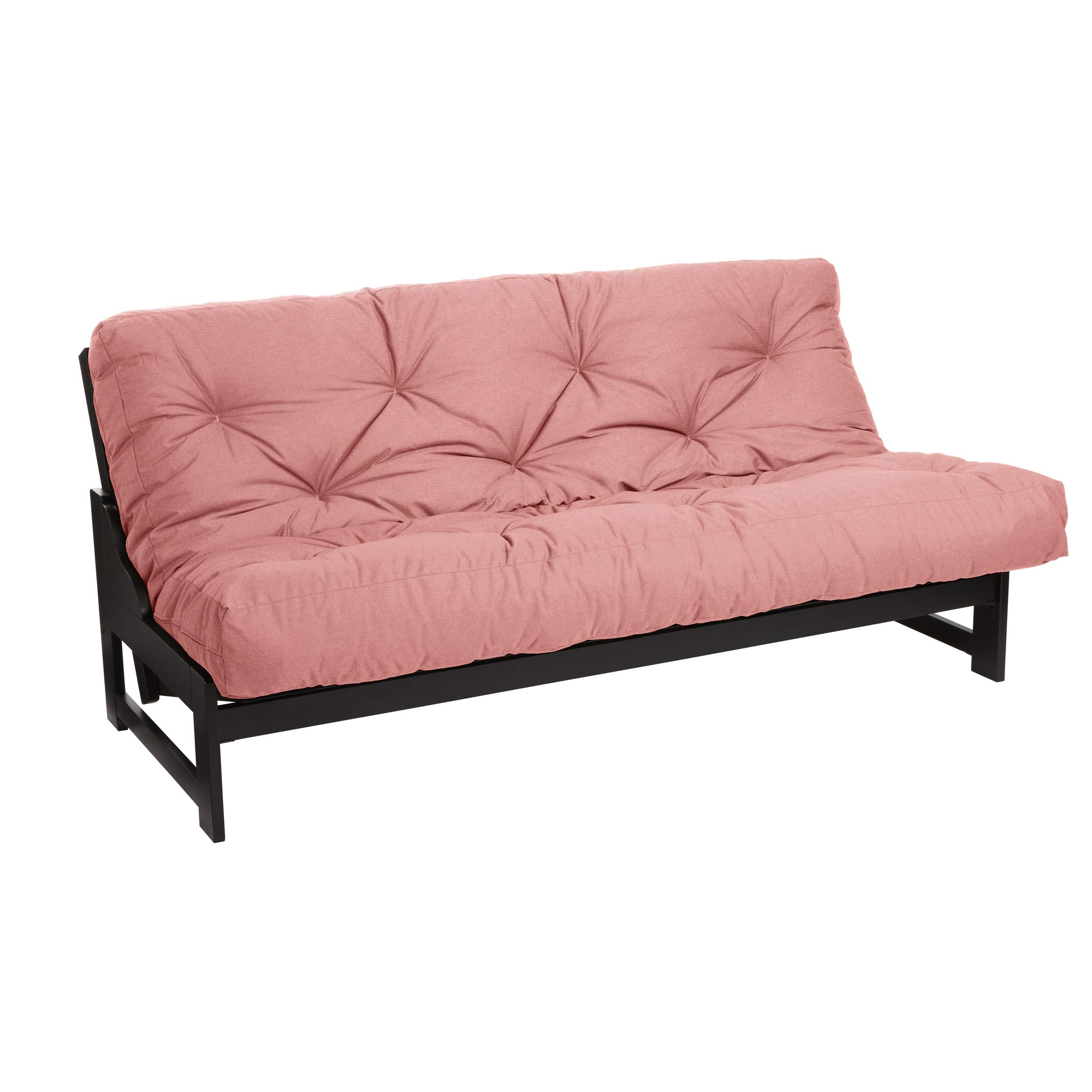 Trupedic x Mozaic 12 Inch Full Size Standard Futon Mattress - Basic Coral (Frame Not Included) | Comfortable & Durable for Kids Bedroom, Guest Room, Dorm, Apartment | Multiple Color Options
