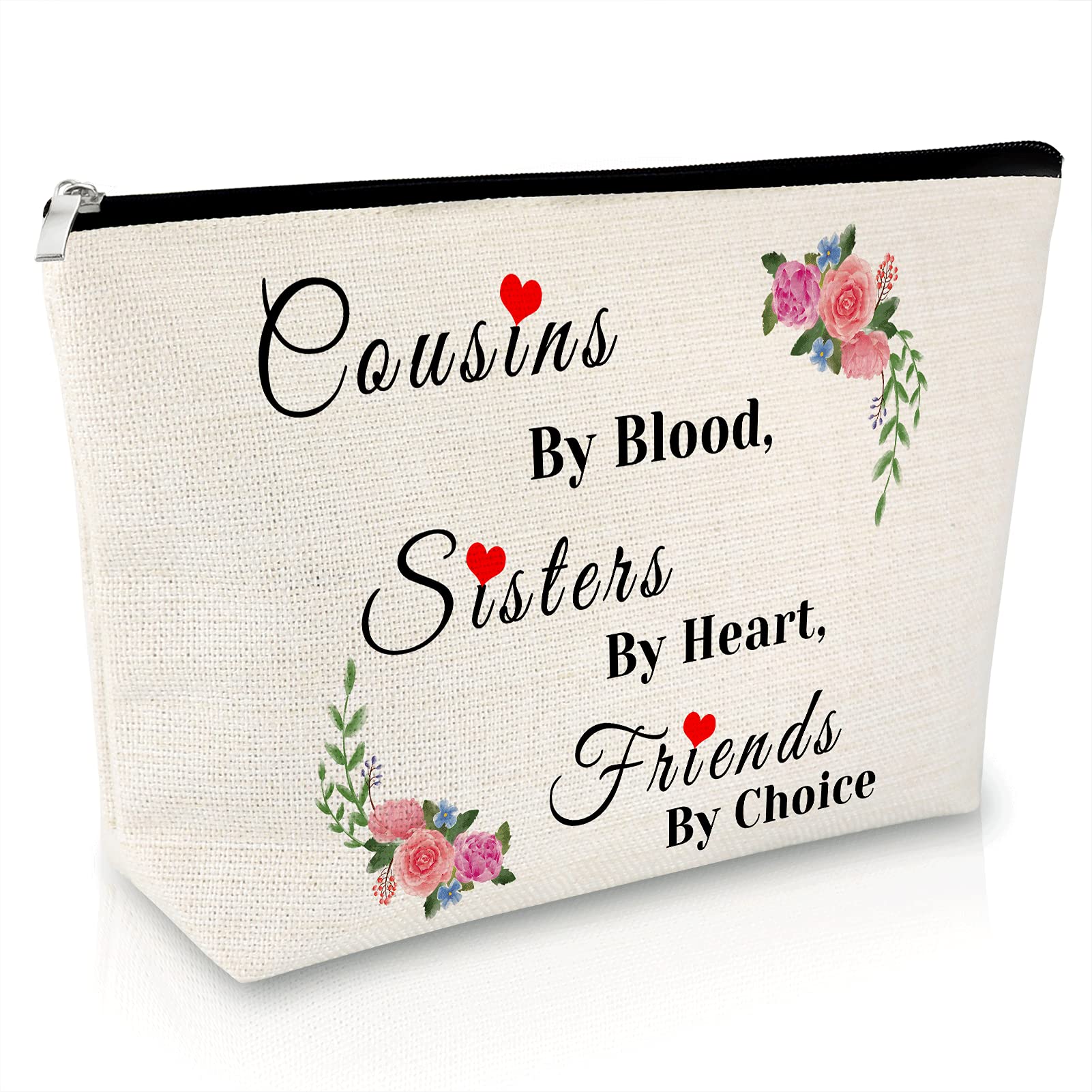 Best Sister Gift for Cousin - Stylish Cosmetic Bag for Women, Perfect Makeup Pouch for Travel, Birthday, Graduation, Christmas & Wedding Gifts - Ideal for Best Friends & Daily Use