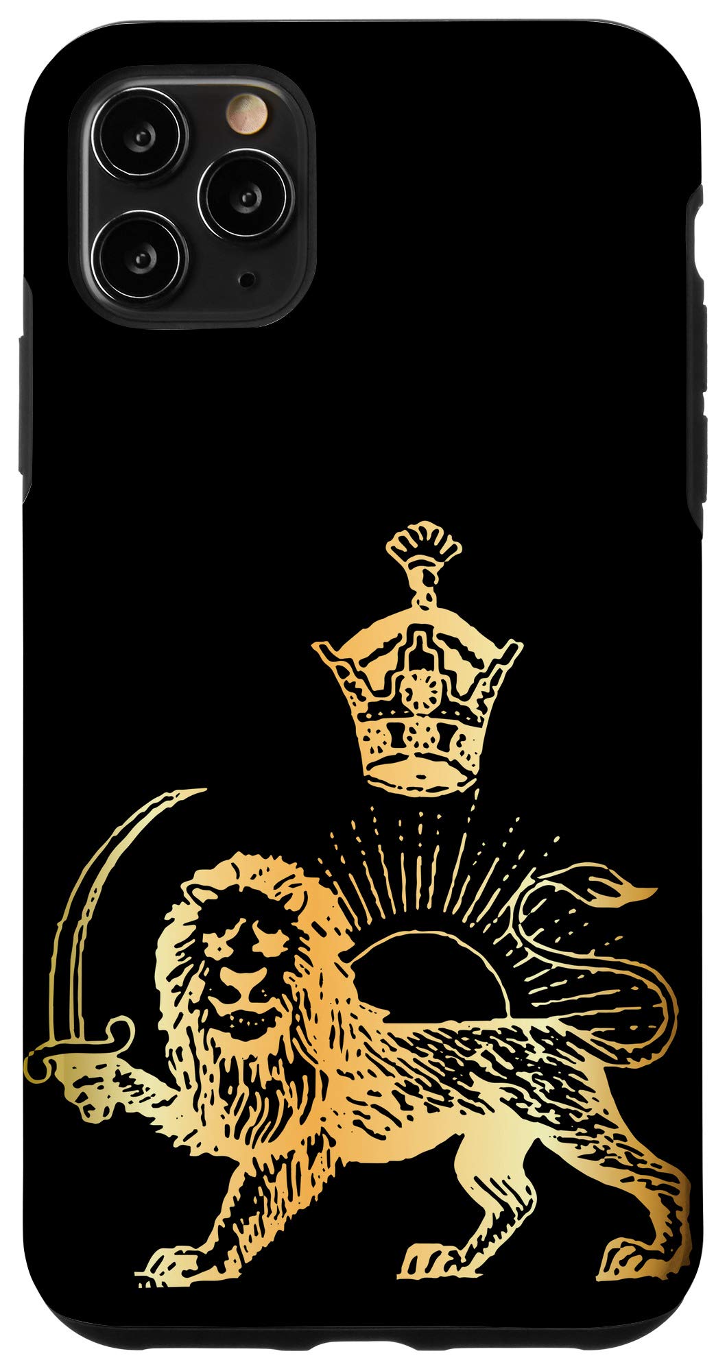 iPhone 11 Pro Max Case with Persian Flag Design - Iranian Lion Sun and Crown Motif for Iran & Persia Pride | Perfect for Travel, Cultural Events & National Celebrations