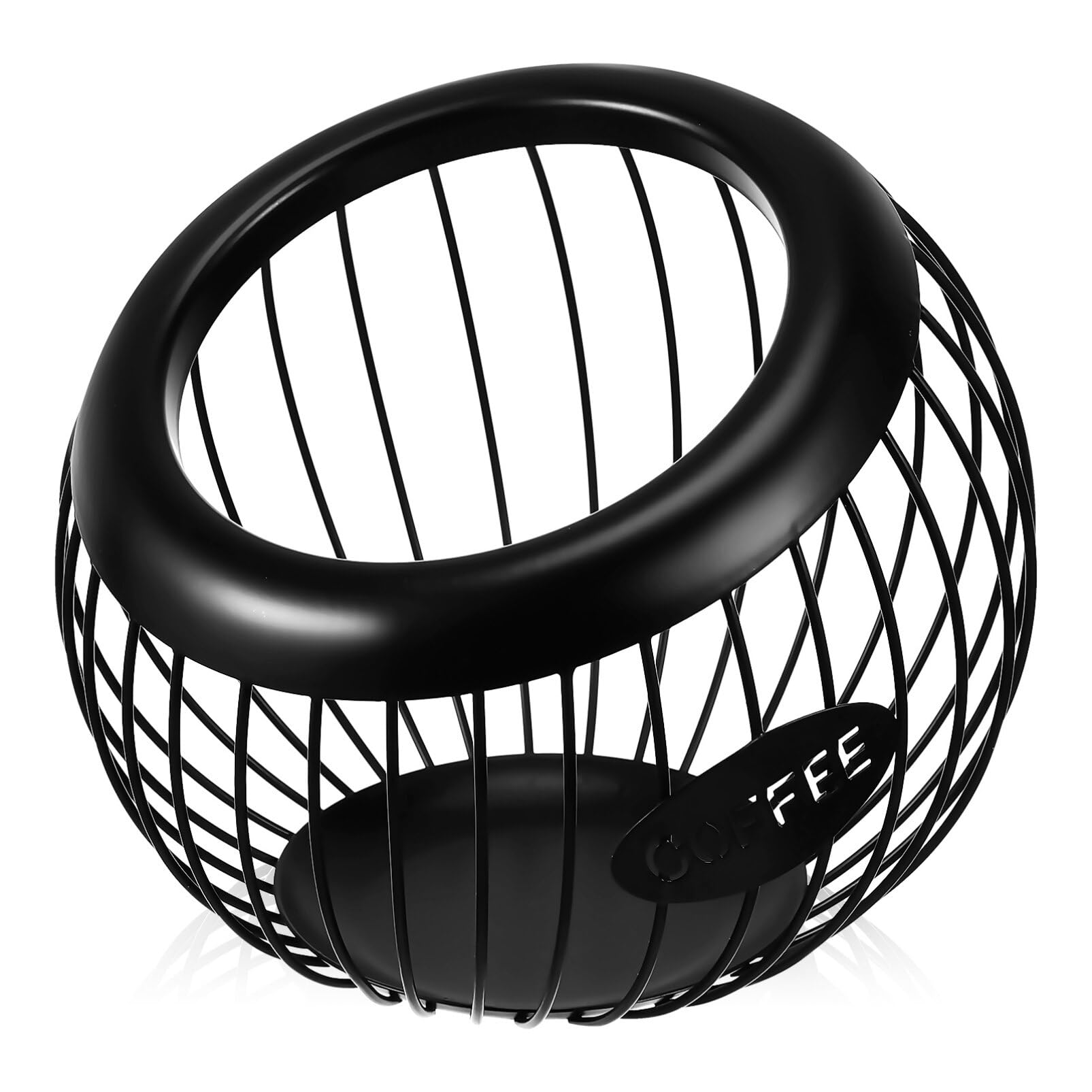 Gadpiparty Large Capacity Metal Coffee Pod Holder - Espresso Pod Organizer & Tea Bag Storage Basket for Coffee Station (Black) | Perfect for Home, Office & Kitchen Countertop Organization