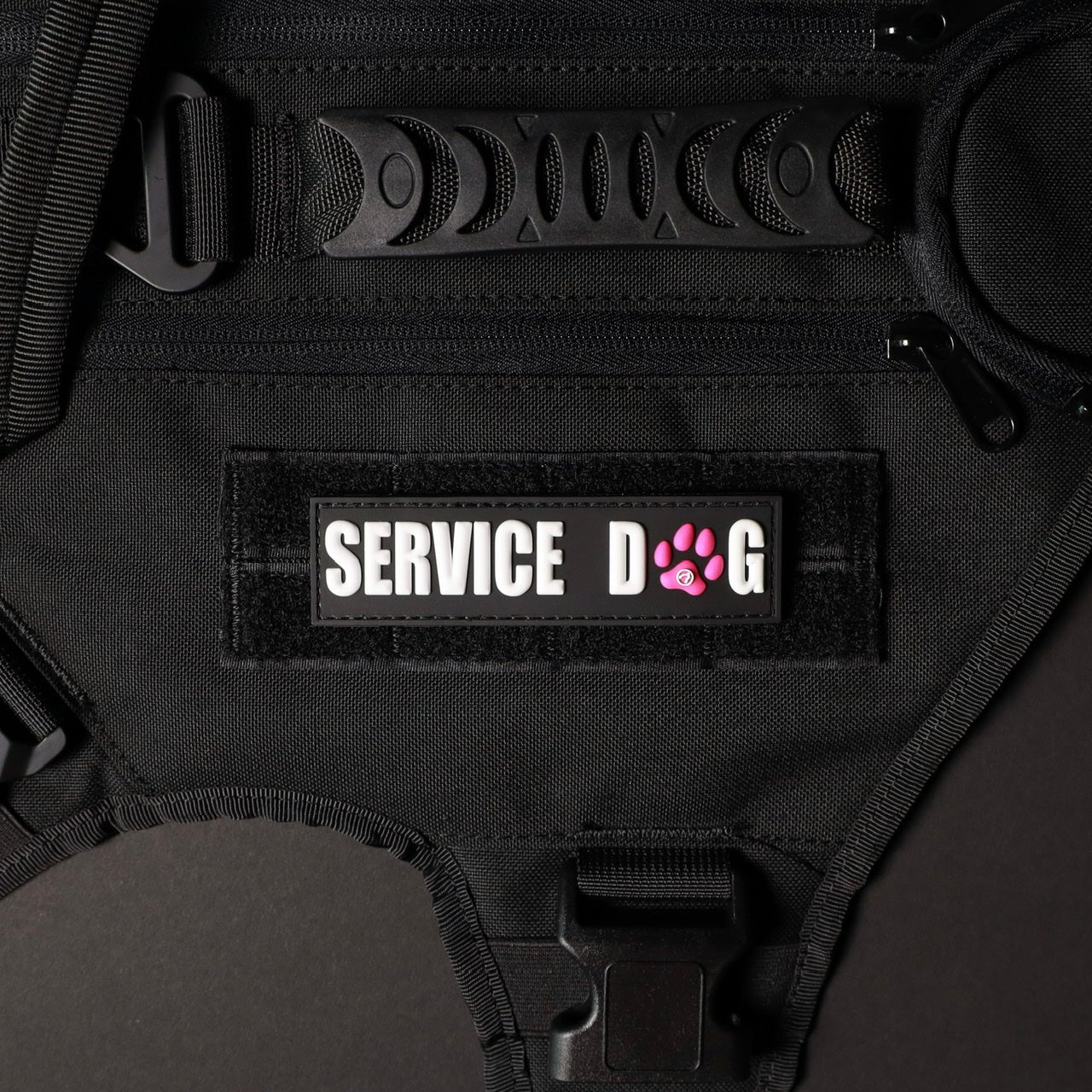Service Dog Vest with Pink Paw Print - Adjustable & Reflective for Training & Public Access | Perfect for Therapy, Emotional Support & Assistance Dogs
