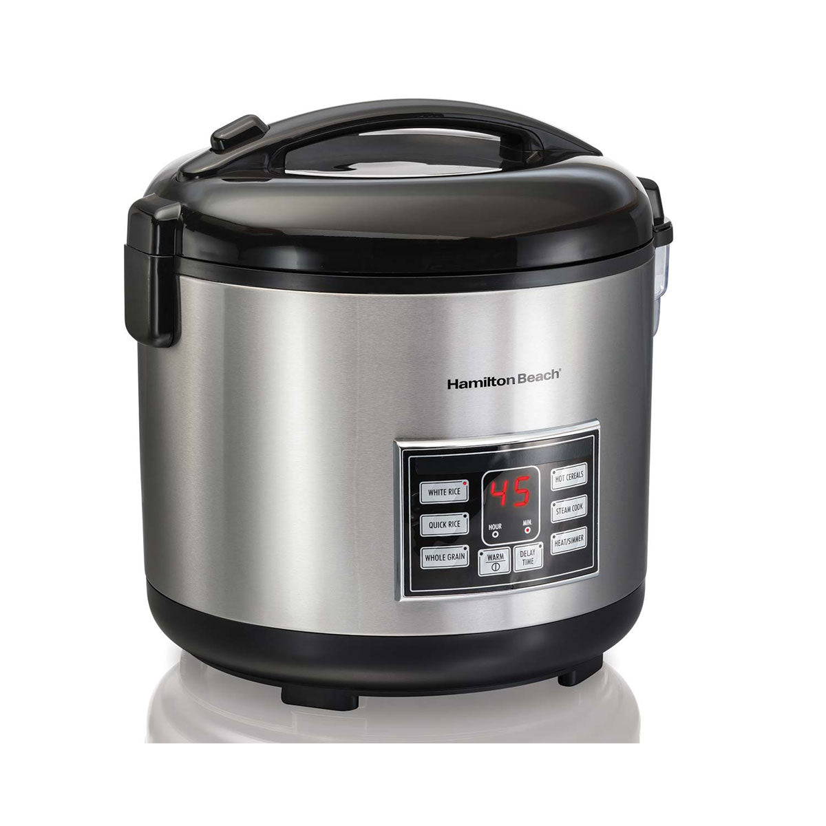 Hamilton Beach 20-Cup Digital Rice Cooker & Food Steamer - Perfect for Family Dinners, Meal Prep & Large Gatherings (Model 37543C)