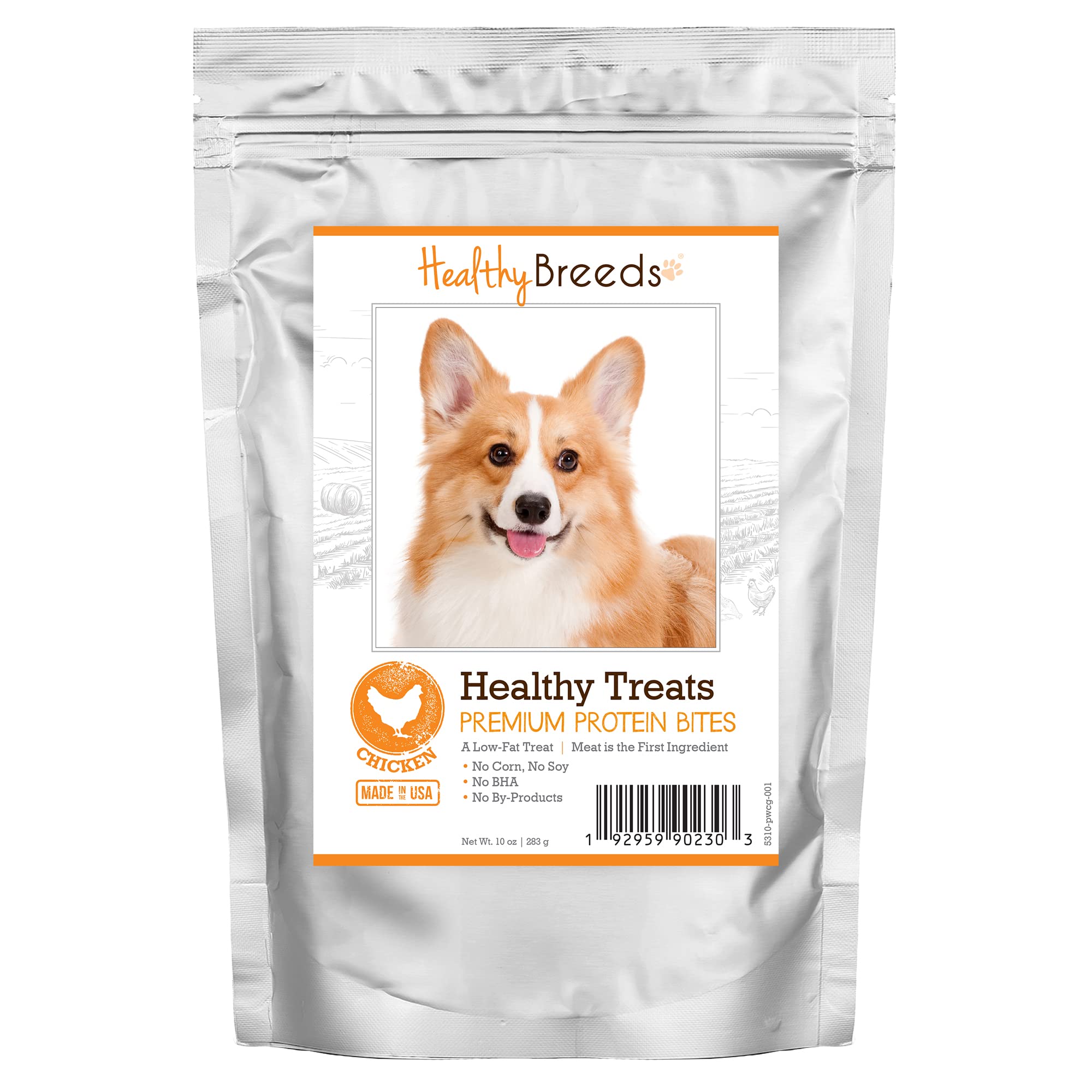 Healthy Breeds Premium Protein Bites Chicken Dog Treats for Pembroke Welsh Corgi - 10 oz | All-Natural, High-Protein Snacks for Training & Rewarding Your Pet
