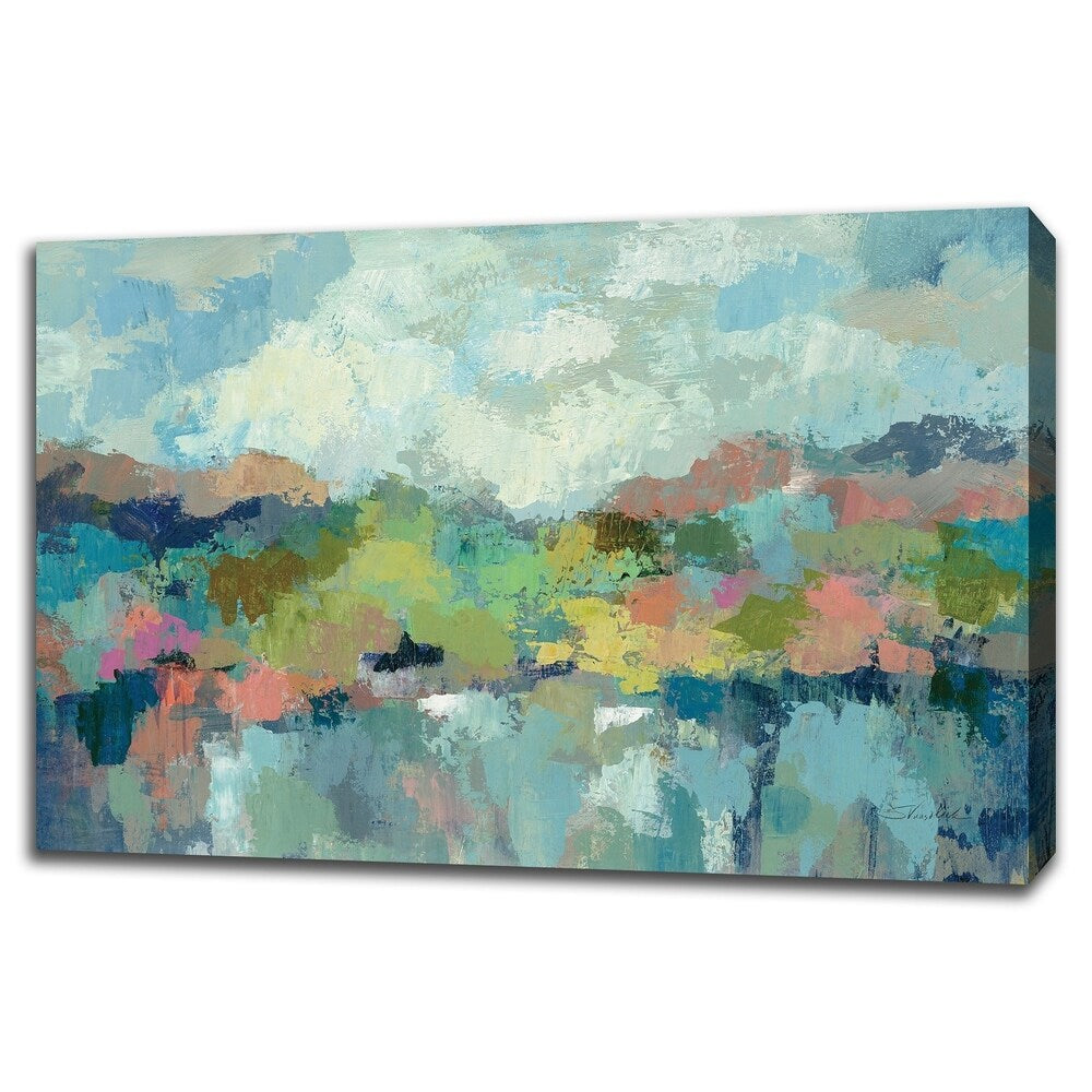 Abstract Lakeside By Silvia Vassileva - Premium Giclee Print on Gallery Wrap Canvas Wall Art - Perfect for Living Room, Bedroom & Office Decor