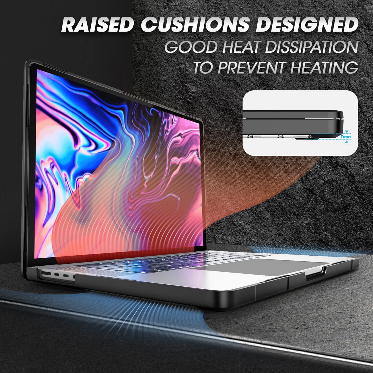 SUPCASE Unicorn Beetle Heavy Duty Rugged Shockproof Hard Shell Protective Cover for MacBook Pro 16 Inch (2021-2024 Models M1/M2/M3/M4 Pro/Max A2485/A2780/A2991/A3186/A3403) - Black | Perfect for Travel, Outdoor Work & Daily Protection