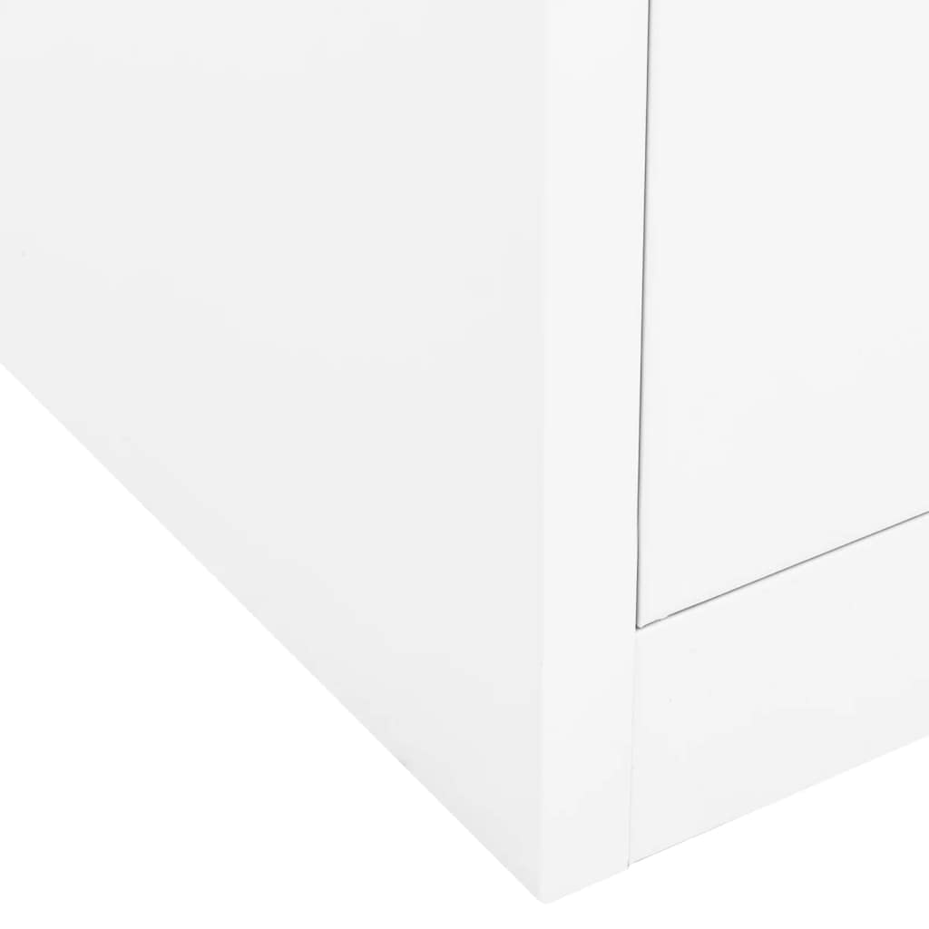 Space Saving White Steel Locked Base Cabinet Organizer - 35.4