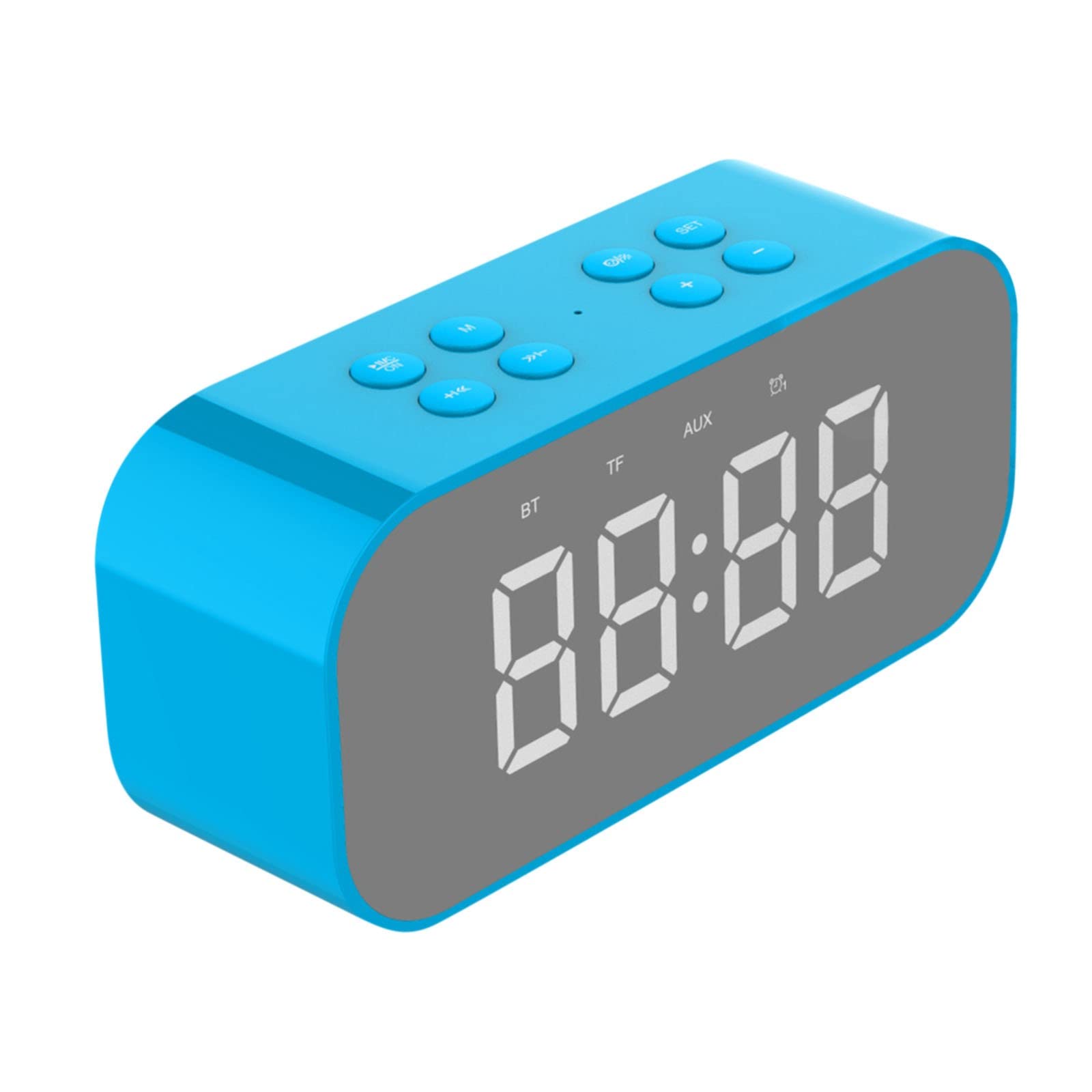 Wireless Bluetooth Alarm Clock Speaker - High Power Portable Waterproof Column Speaker with Subwoofer for PC, Computer, FM Radio | Perfect for Home, Office, and Outdoor Music Listening