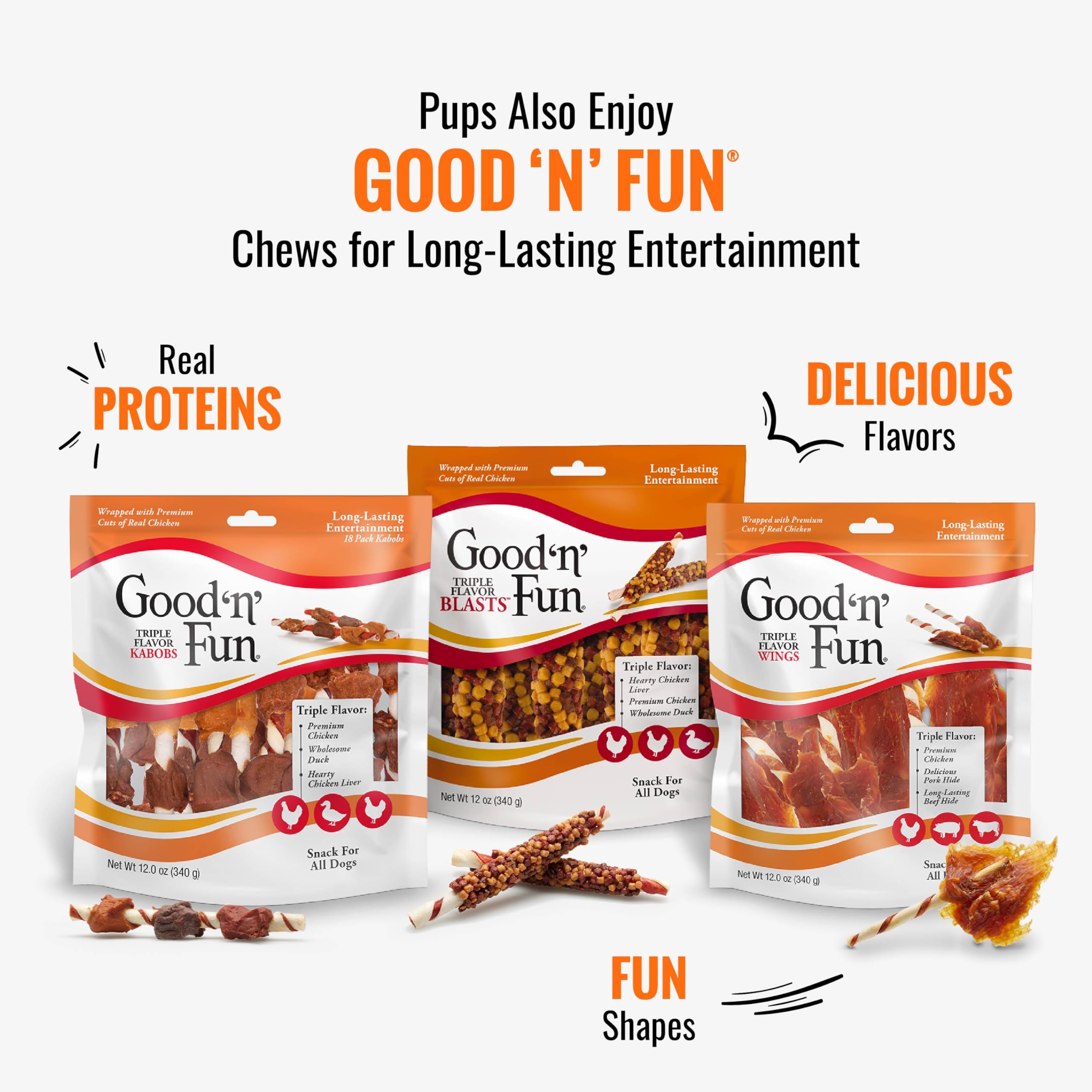 Premium Triple Flavor Puree Mix-Ins Dog Food Topper - Duck, Beef & Rabbit Protein Treats for All Dogs (7 Single-Serve Packets) | Grain-Free, Chicken-Free Dog Food Enhancer for Picky Eaters & Senior Dogs