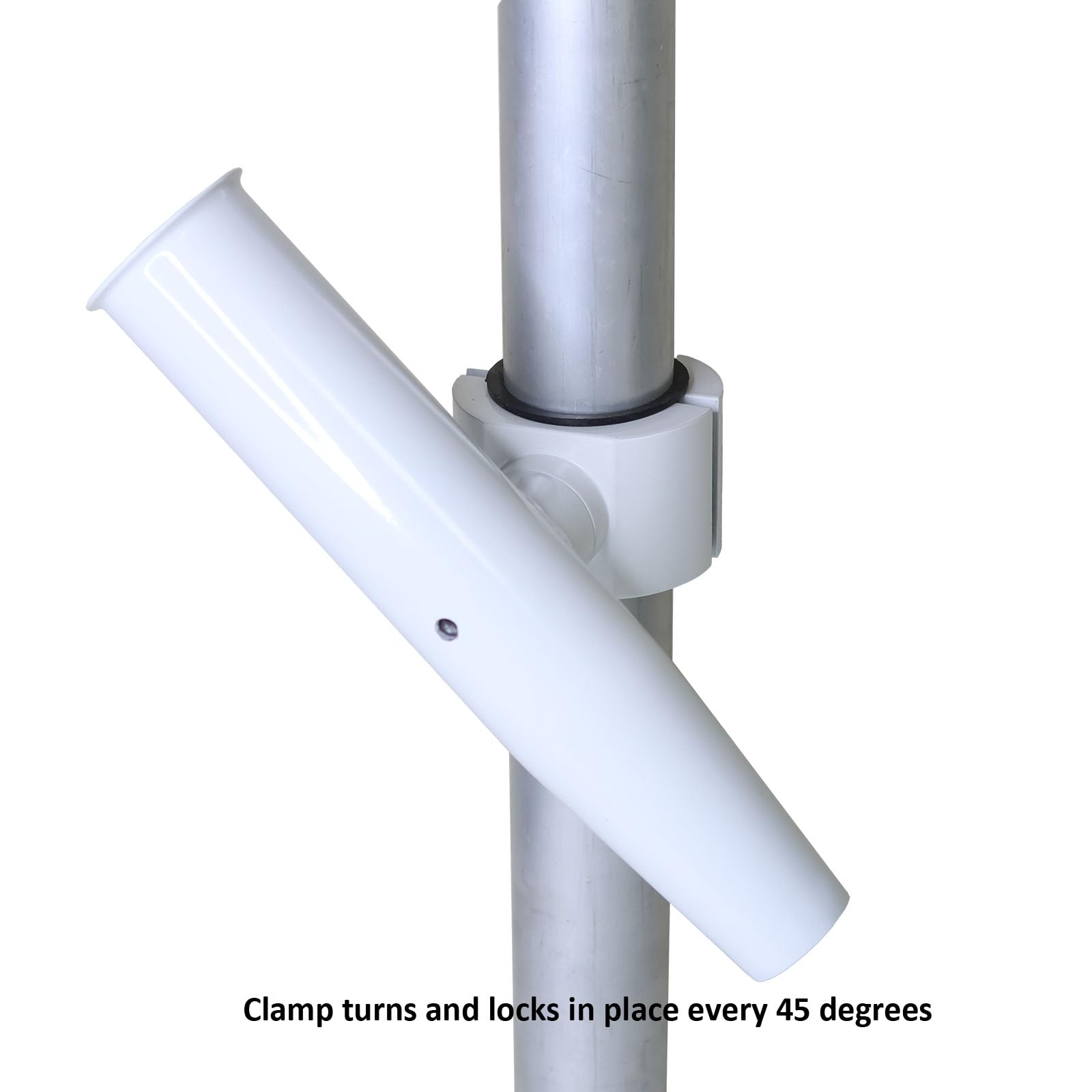4-Piece Aluminum Clamp-On Boat Fishing Rod Holder Set - Fits 1.5