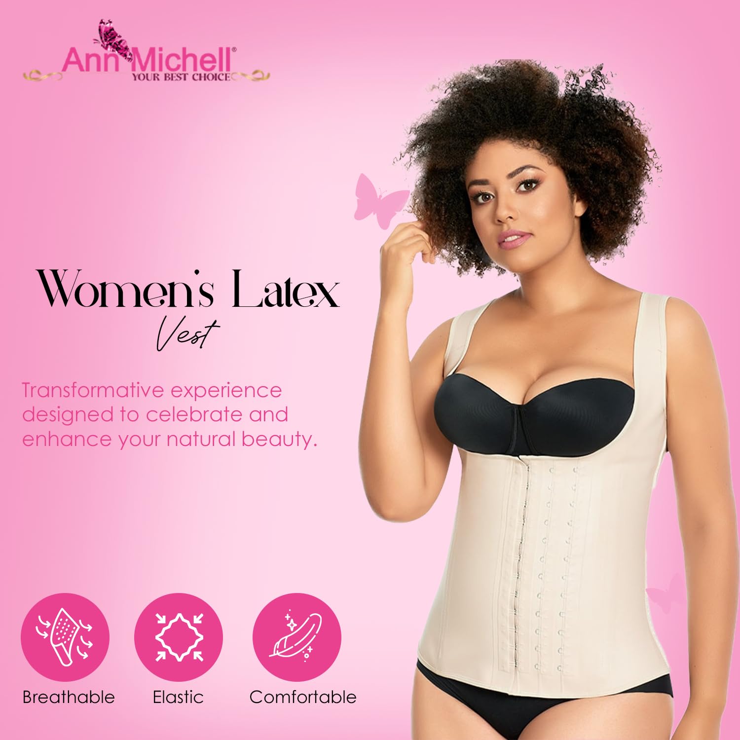 Women's Latex Waist Trainer Vest - Hourglass Figure Corset for Body Shaping & Slimming | Perfect for Tummy Control, Postpartum Recovery & Workout Support