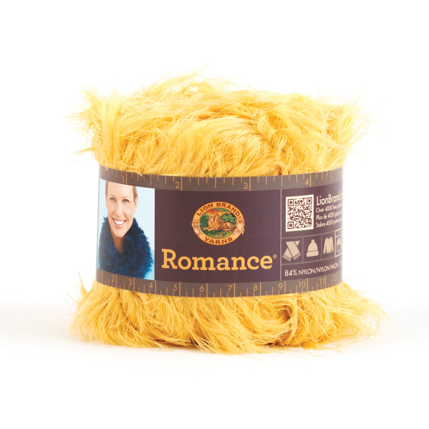 Lion Brand Yarn 325-157 Romance Yarn - Soft & Luxurious Acrylic Yarn for Knitting & Crocheting - Perfect for Scarves, Blankets & DIY Crafts - Passion Color (6-Pack)