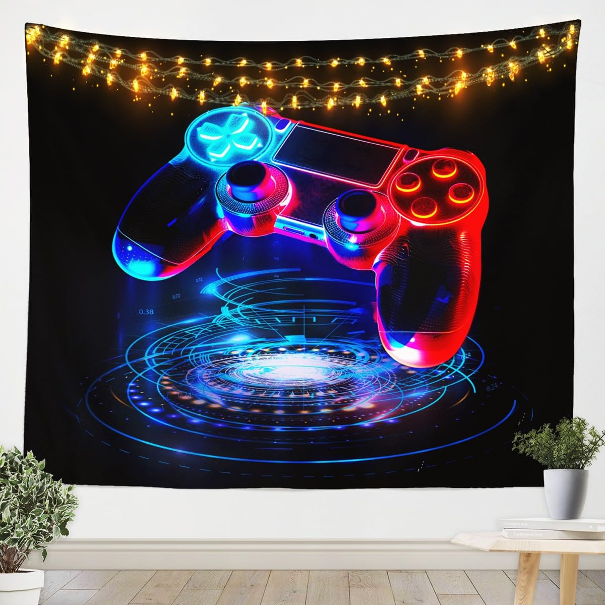 Modern Video Game Tapestry Wall Hanging - 70.9 x 92.5 Inch XL Gaming Decor for Boys, Teens & Gamers - Perfect for Bedroom, Game Room & Dorm Wall Art