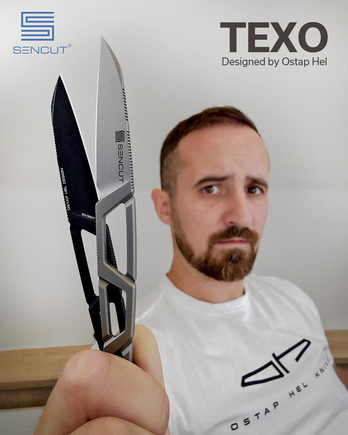 SENCUT TEXO Compact Fixed Blade Neck Knife - 1.97