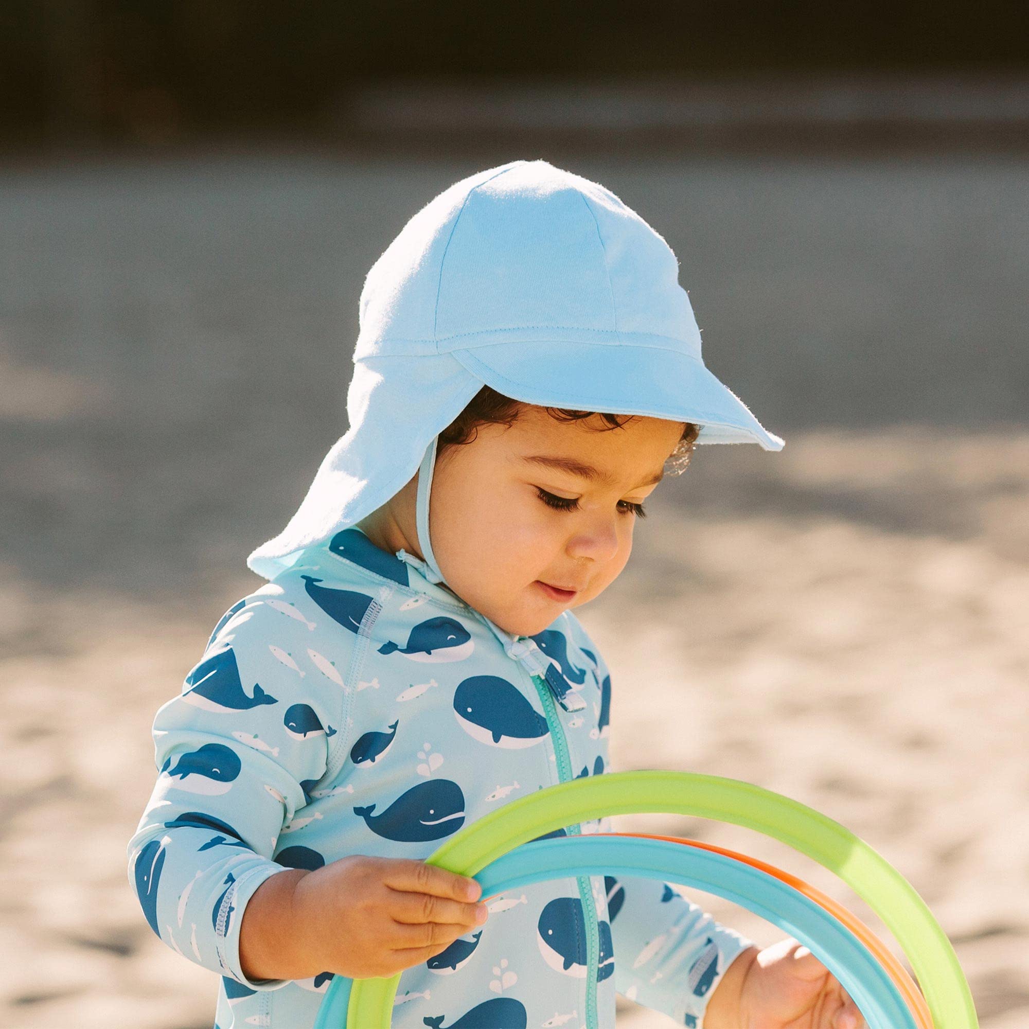 Jan & Jul Baby Sun Hat with UPF 50+ Protection, Adjustable Strings & Neck Flap - Perfect for Beach, Pool & Outdoor Summer Activities