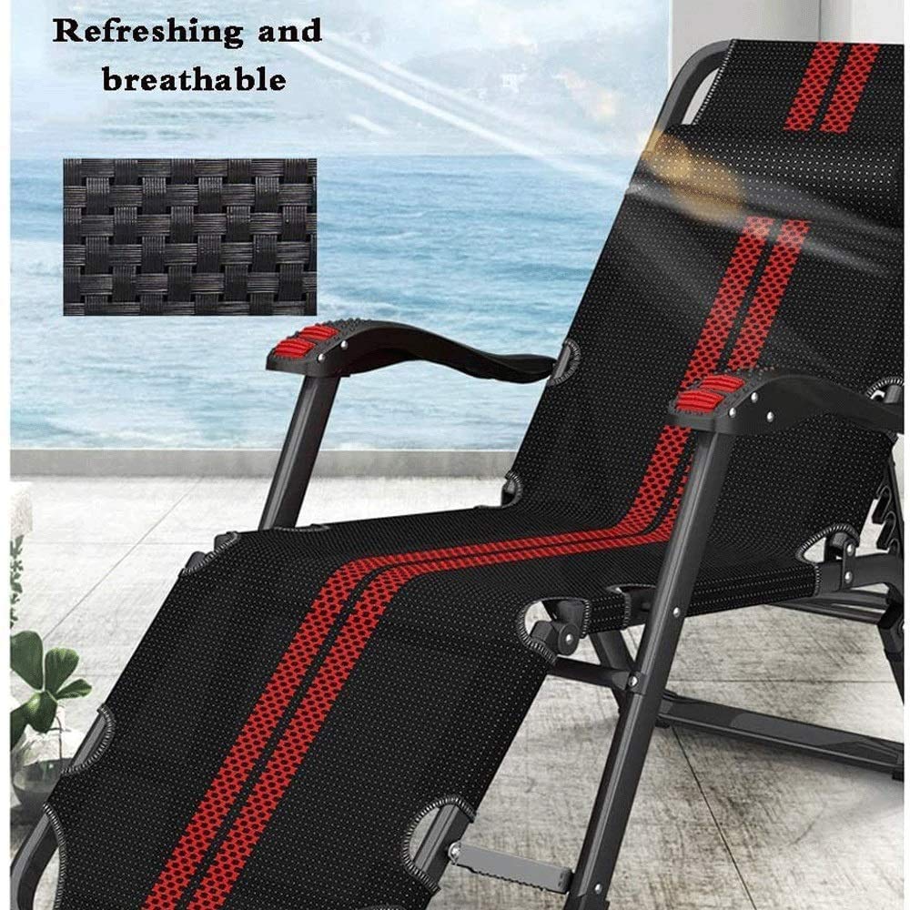 Portable Folding Recliner Chair - Outdoor, Beach, Balcony, Deck & Office Lounge Chair with Adjustable Backrest | Perfect for Camping, Patio Relaxation, Sunbathing & Power Naps