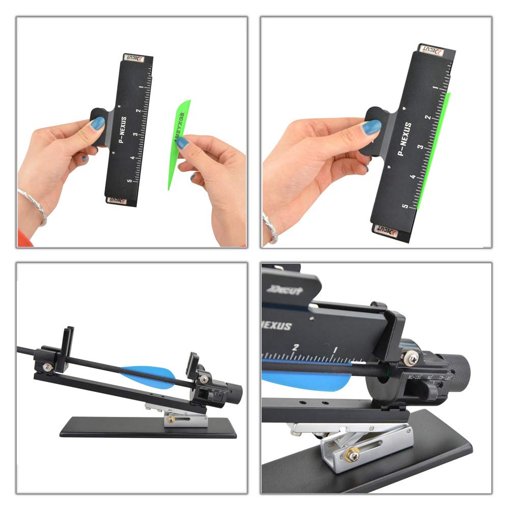 Adjustable Archery Arrow Fletching Jig Tool - Precision Feather & Stick Fletching for Hunting Arrows (Black) | DIY Arrow Making & Bowhunting Accessories | Perfect for Target Practice & Outdoor Adventures