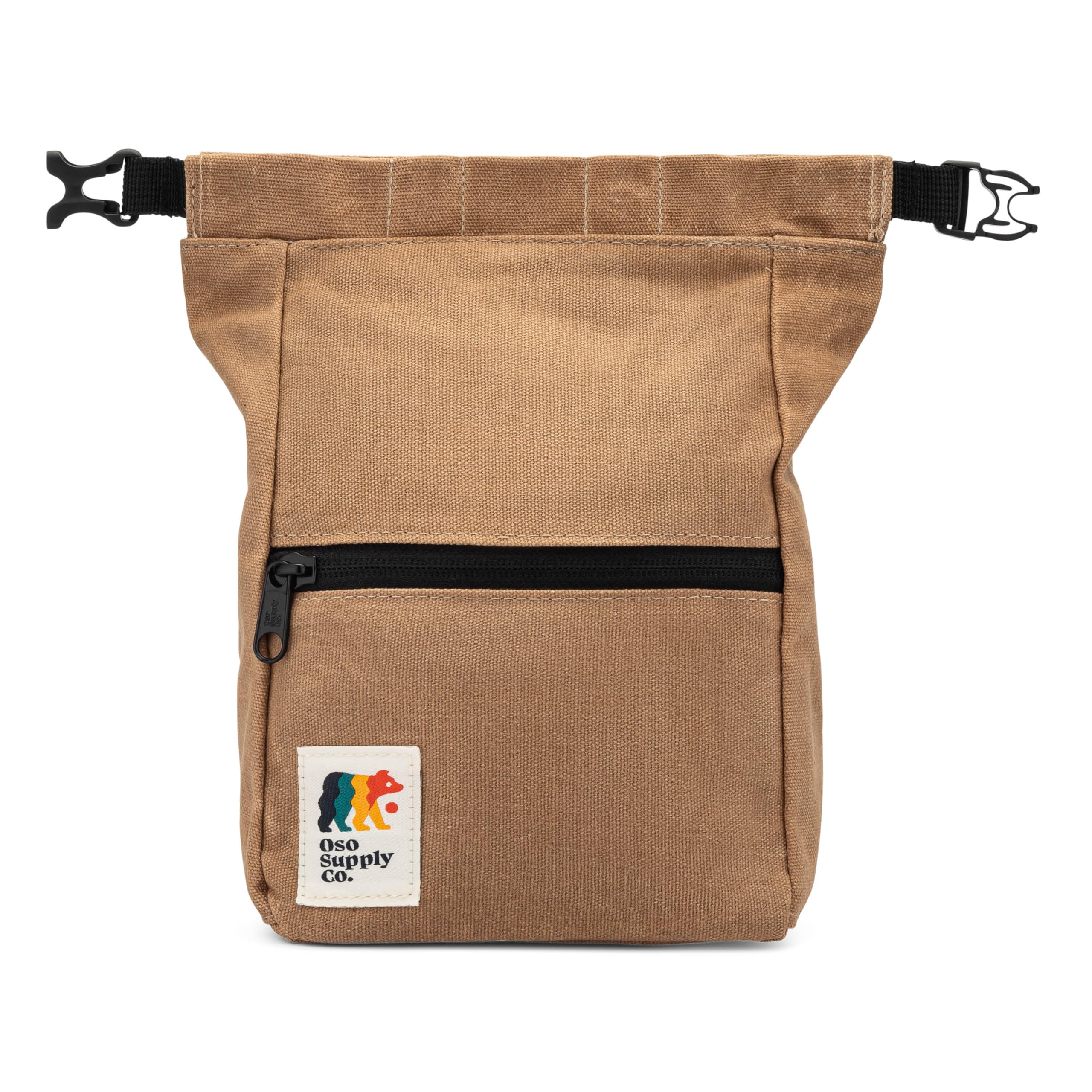 Kulshan Large Bouldering Chalk Bag for Rock Climbing - Magnetic Roll Down Closure, Brush Loop & Zippered Pockets - Perfect for Outdoor Climbing, Gym Training & Bouldering Adventures