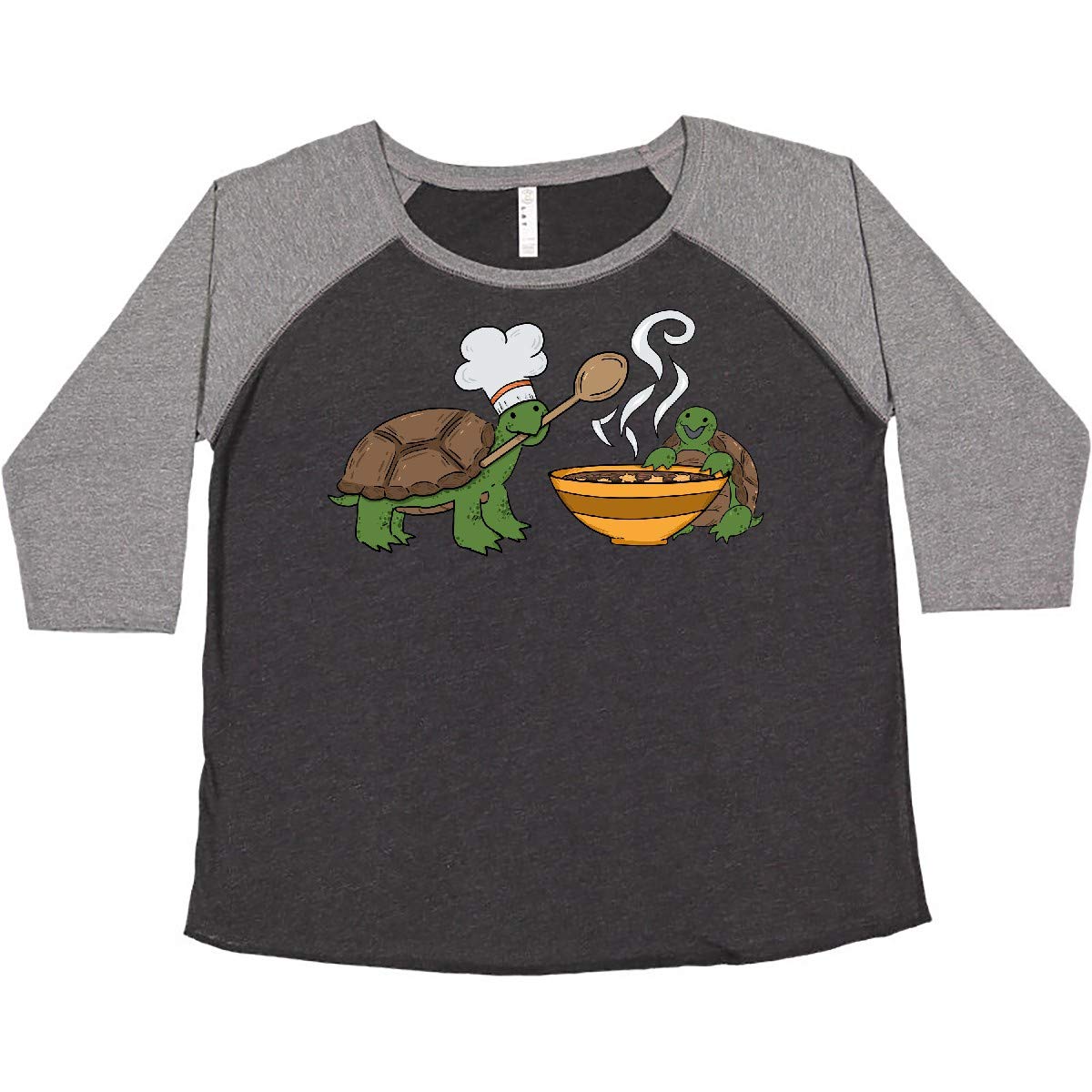 Inktastic Cute Turtle Chefs Making Soup Women's Plus Size T-Shirt - Funny Graphic Tee for Casual Wear, Lounge & Gifts