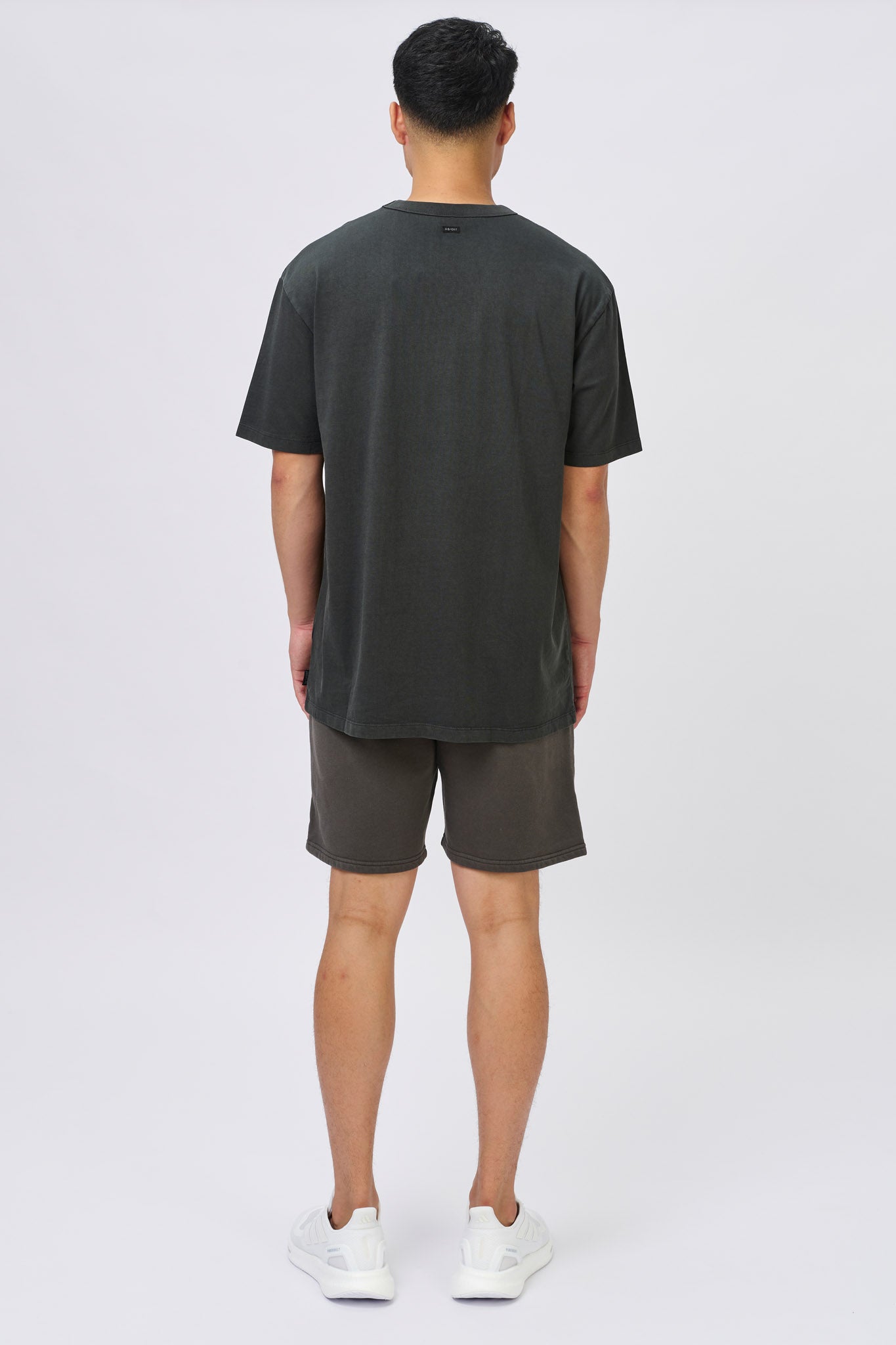 INSPORT Men's EASTON Washed Black Oversized T-Shirt - Comfortable Casual Wear for Street Style & Lounge