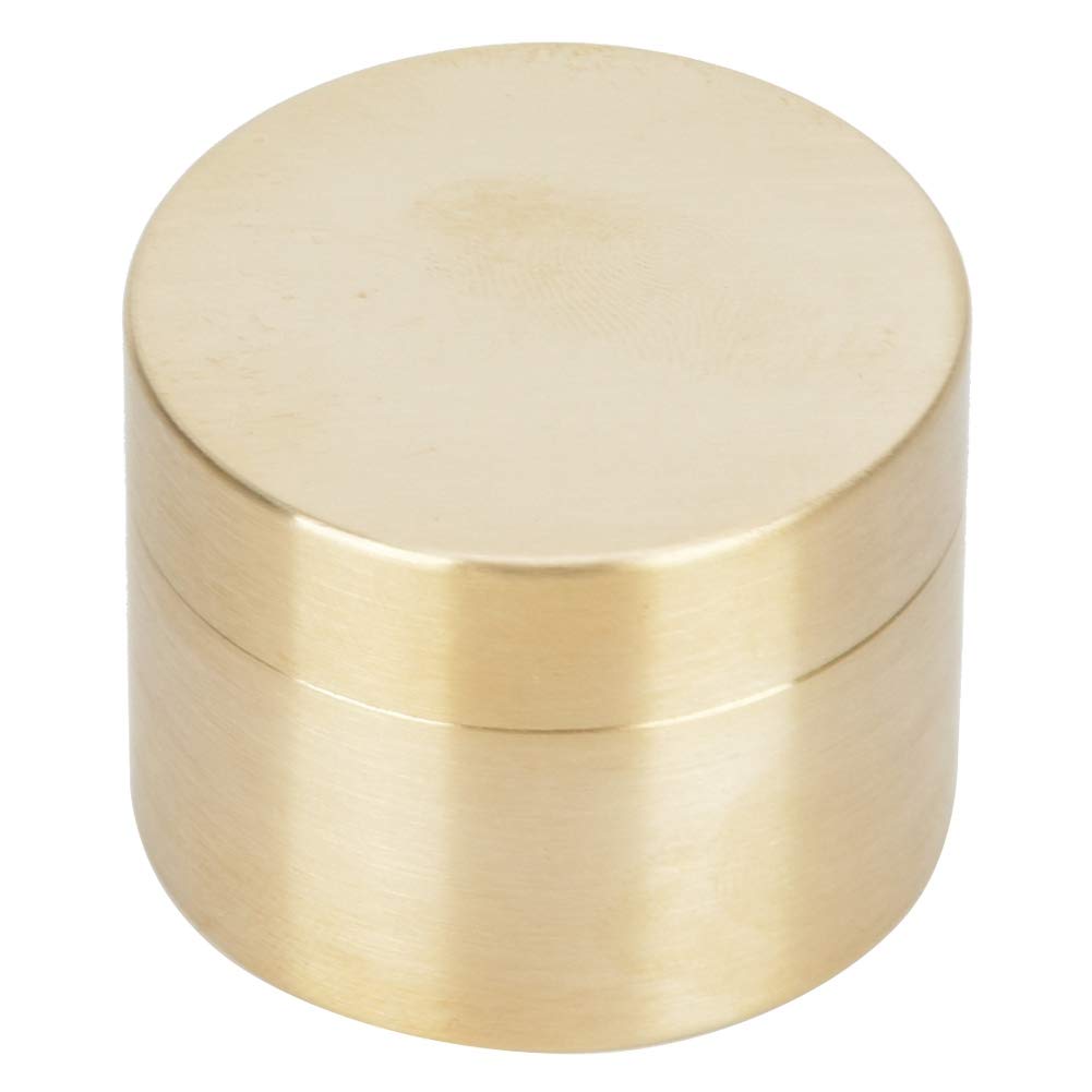 Keenso Mini Brass Pill Container - Waterproof, Dustproof, Sealed Metal Storage Box for Jewelry, Pills & Outdoor Essentials - Perfect for Travel, Hiking & Daily Use