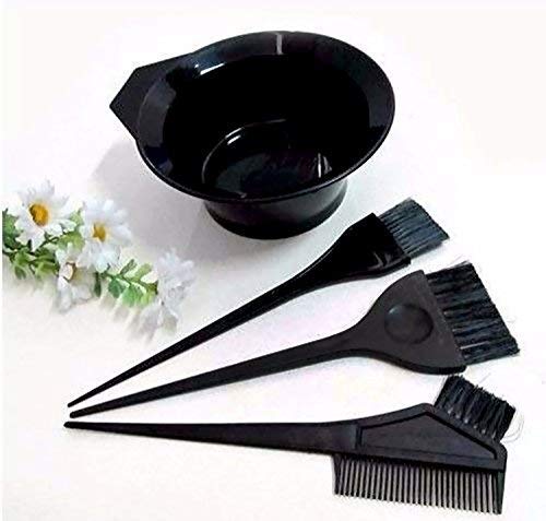 Professional Hair Color Dye Bowl Brush Set for Men & Women - Salon Quality Hair Dyeing Tools Kit with Stainless Steel Bowl (Pack of 1) - Perfect for Home Hair Coloring, DIY Salon Treatments & Professional Styling