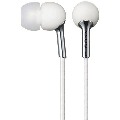 Sony MDR-EX56LP/WHI EX Style In-Ear Headphones with Hybrid Silicone Earbuds - White - Perfect for Running, Gym & Travel (Discontinued by Manufacturer)