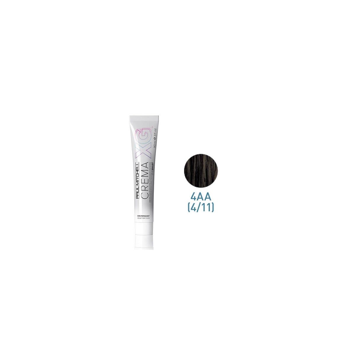 Crema XG Demi 4AA Color Hair Dye - Professional Semi-Permanent Hair Color Cream for Vibrant, Long-Lasting Results - Perfect for Salon Use & At-Home Hair Coloring