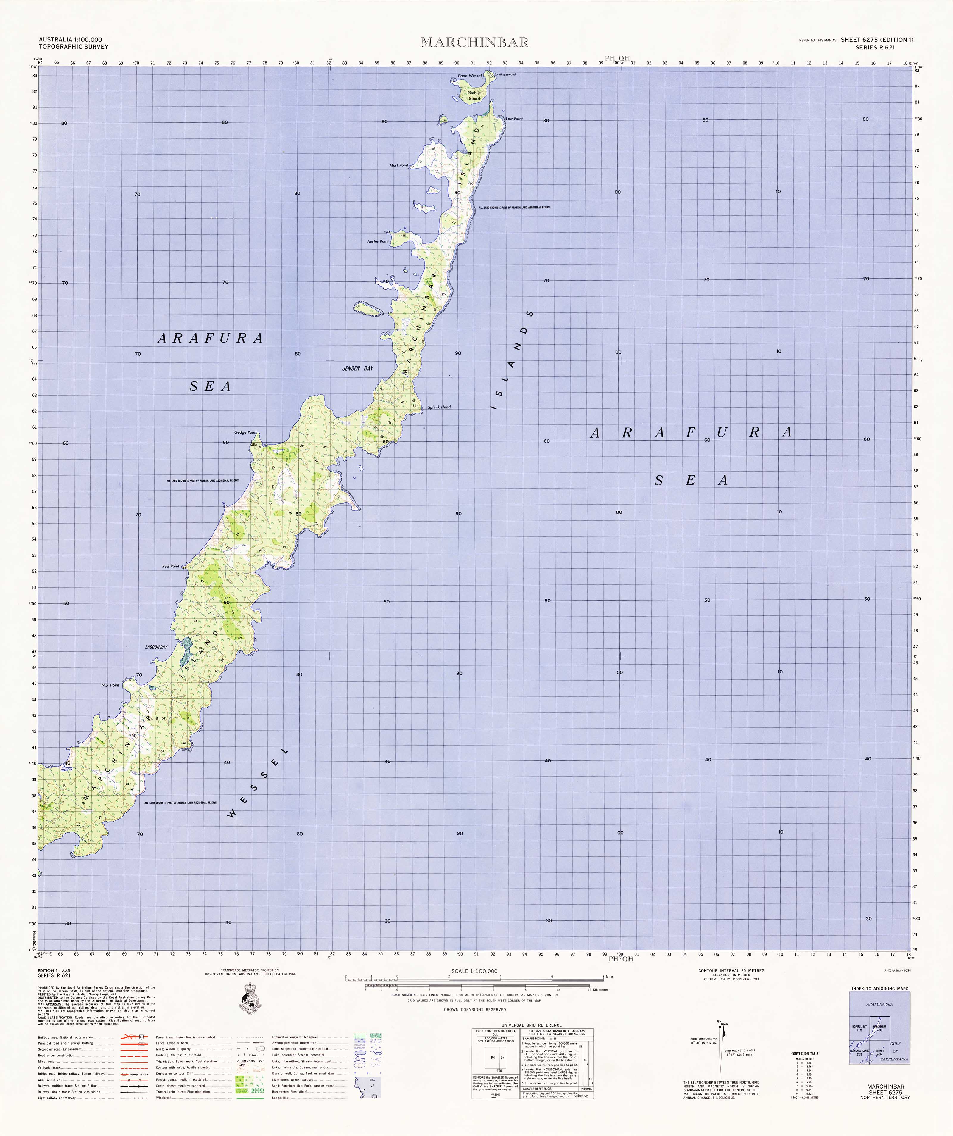 6275 Marchinbar 1:100,000 Scale Topographic Map - Hiking, Camping & Outdoor Adventure Navigation