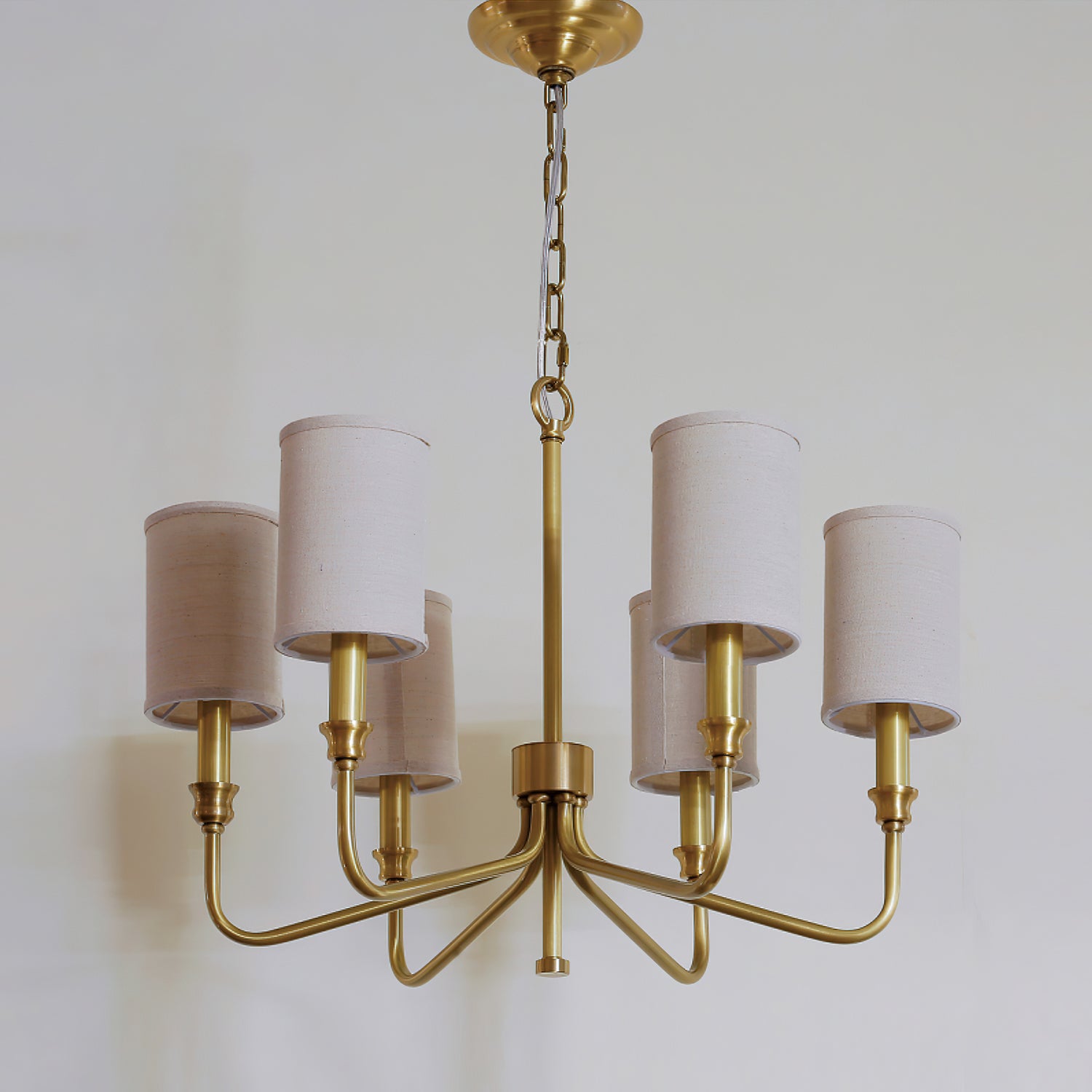Modern Cylinder Fabric Chandelier - Elegant Ceiling Light Fixture for Living Room, Bedroom & Dining Room - Perfect for Home Decor & Interior Design