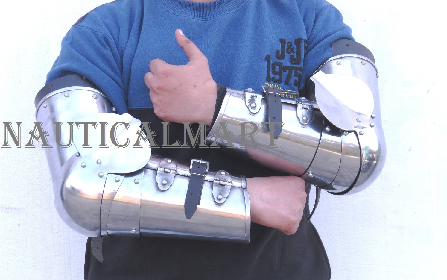 LARP Knight Arm Guards - Medieval Armor Bracers for Arm Protection | Costume Accessories for Renaissance Fairs, Halloween Cosplay & Historical Reenactments