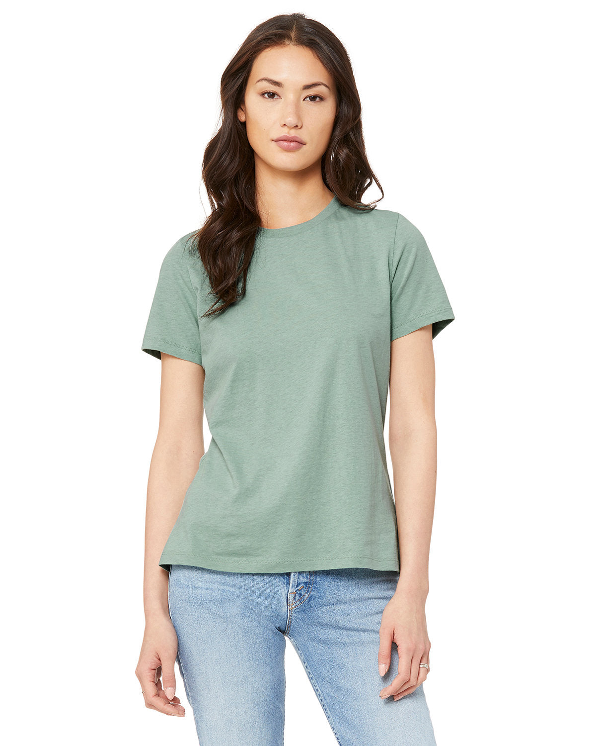 Bella + Canvas 6400CVC Women's Relaxed Fit Heather CVC Short Sleeve T-Shirt - Soft Cotton Blend Tee for Casual Wear, Gym, and Everyday Outfits