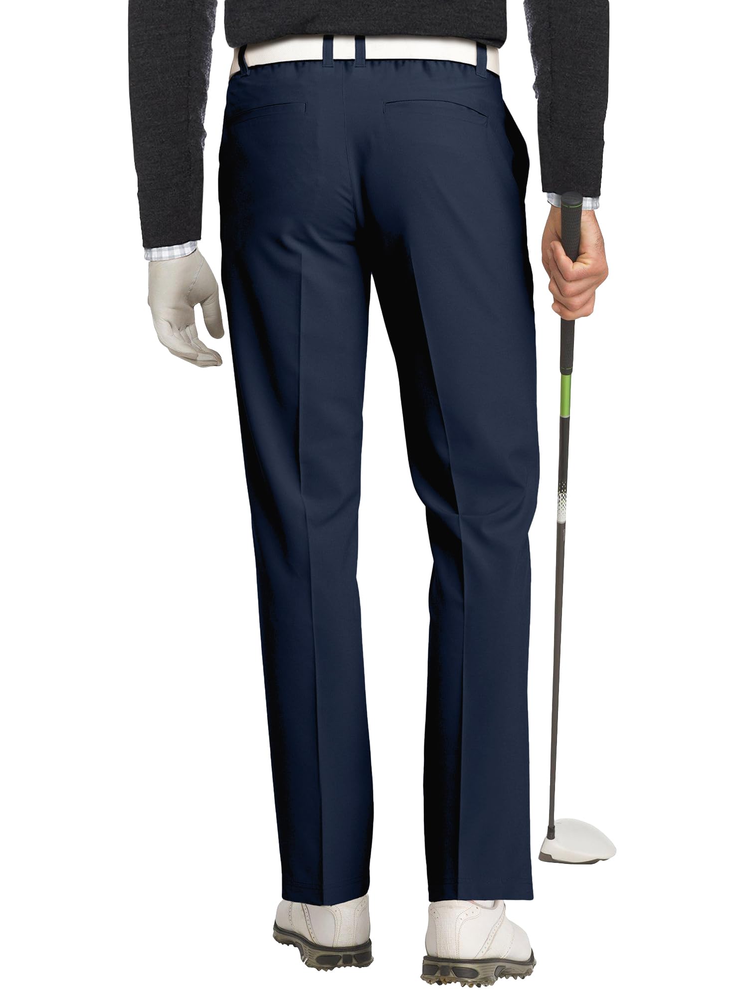 Comdecevis Men's Slim Fit Stretch Dress Pants - Business Casual & Golf Pants with Expandable Waistband | Perfect for Office, Weddings & Outdoor Activities